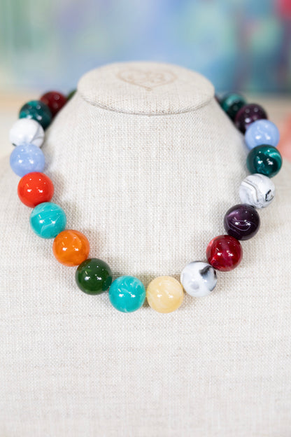 Sweet Tart Beaded Necklace-Necklaces-Hart Designs-The Village Shoppe, Women’s Fashion Boutique, Shop Online and In Store - Located in Muscle Shoals, AL.