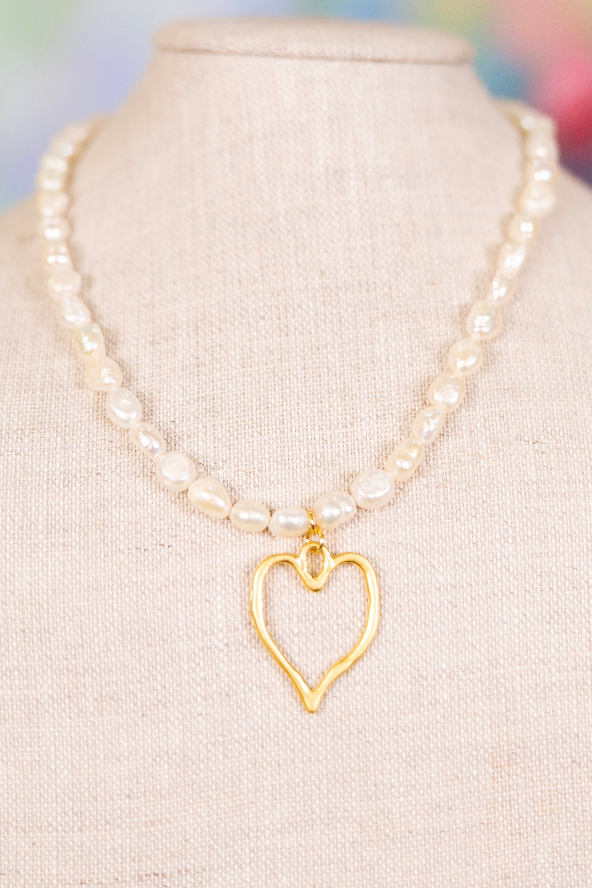 Pearl of My Heart Necklace-Necklaces-Virtue-The Village Shoppe, Women’s Fashion Boutique, Shop Online and In Store - Located in Muscle Shoals, AL.