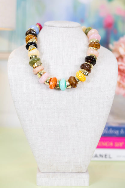 Odds and Ends Beaded Necklace-Necklaces-Hart Designs-The Village Shoppe, Women’s Fashion Boutique, Shop Online and In Store - Located in Muscle Shoals, AL.