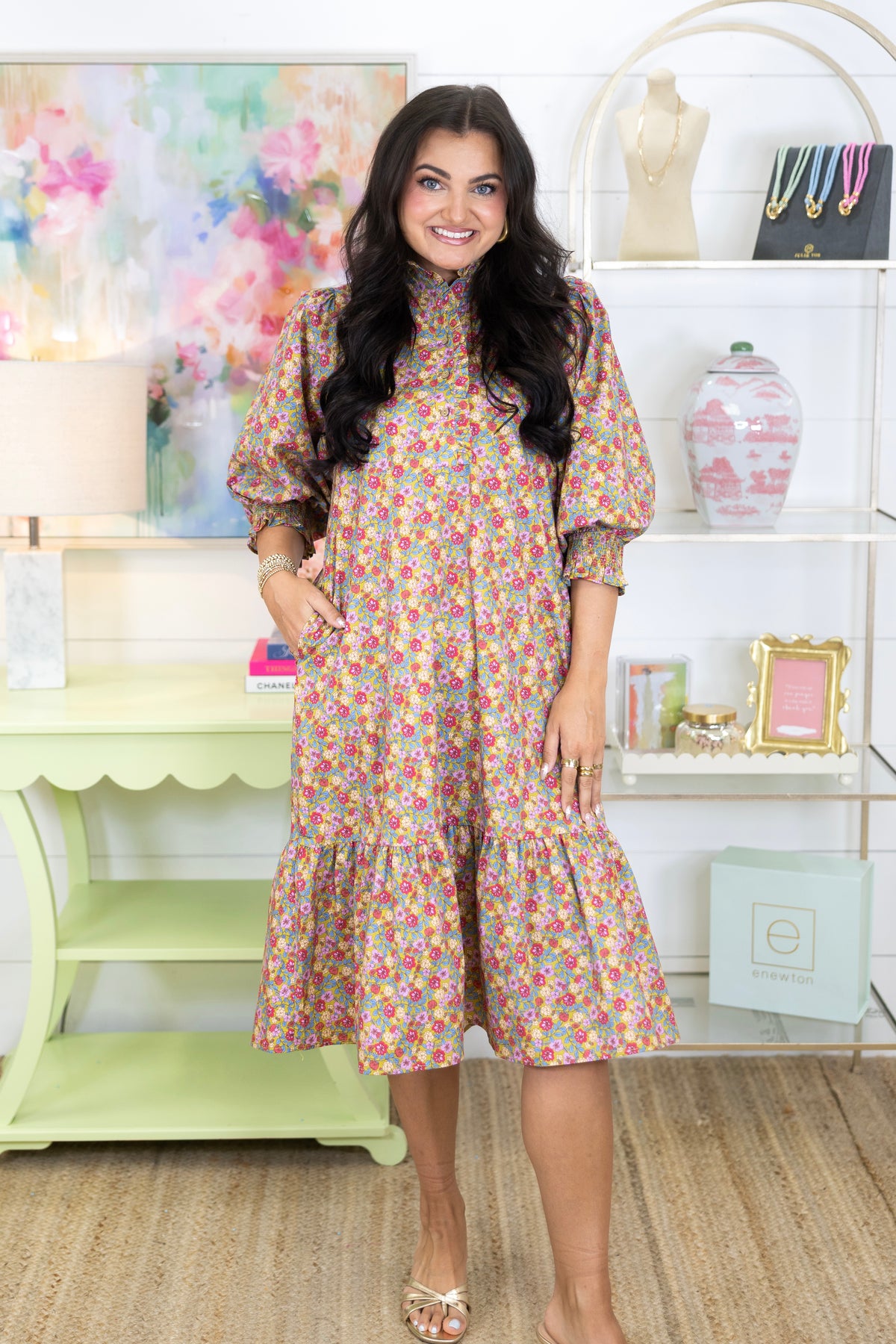 The Elodie Midi Dress-Midi Dress-Easel-The Village Shoppe, Women’s Fashion Boutique, Shop Online and In Store - Located in Muscle Shoals, AL.