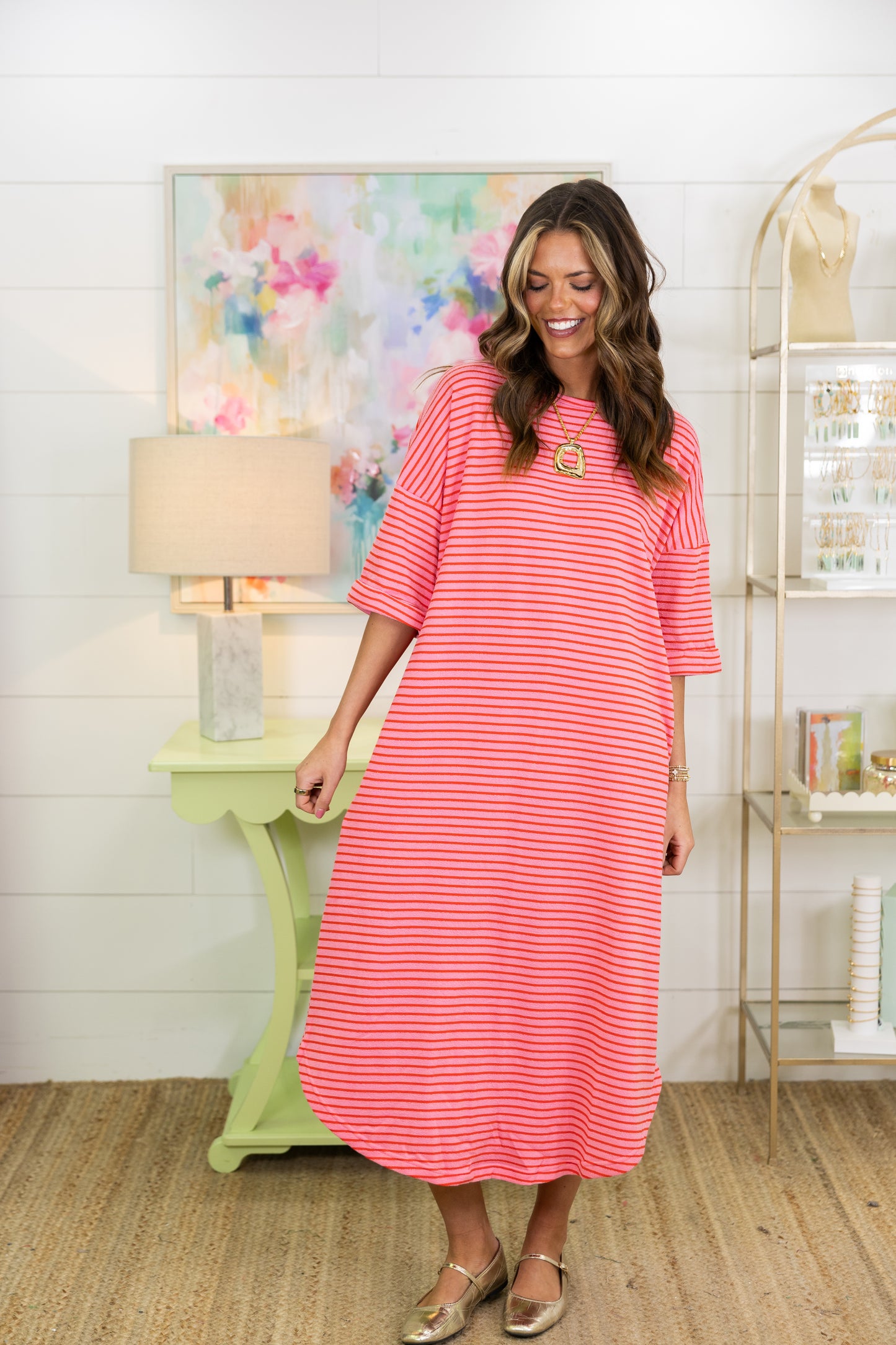 Set the Tone Midi Dress-Midi Dress-Anniewear-The Village Shoppe, Women’s Fashion Boutique, Shop Online and In Store - Located in Muscle Shoals, AL.