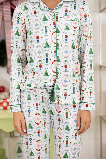 Nutcracker Waltz Holiday Pajama Set-Pajama Set-The Royal Standard-The Village Shoppe, Women’s Fashion Boutique, Shop Online and In Store - Located in Muscle Shoals, AL.