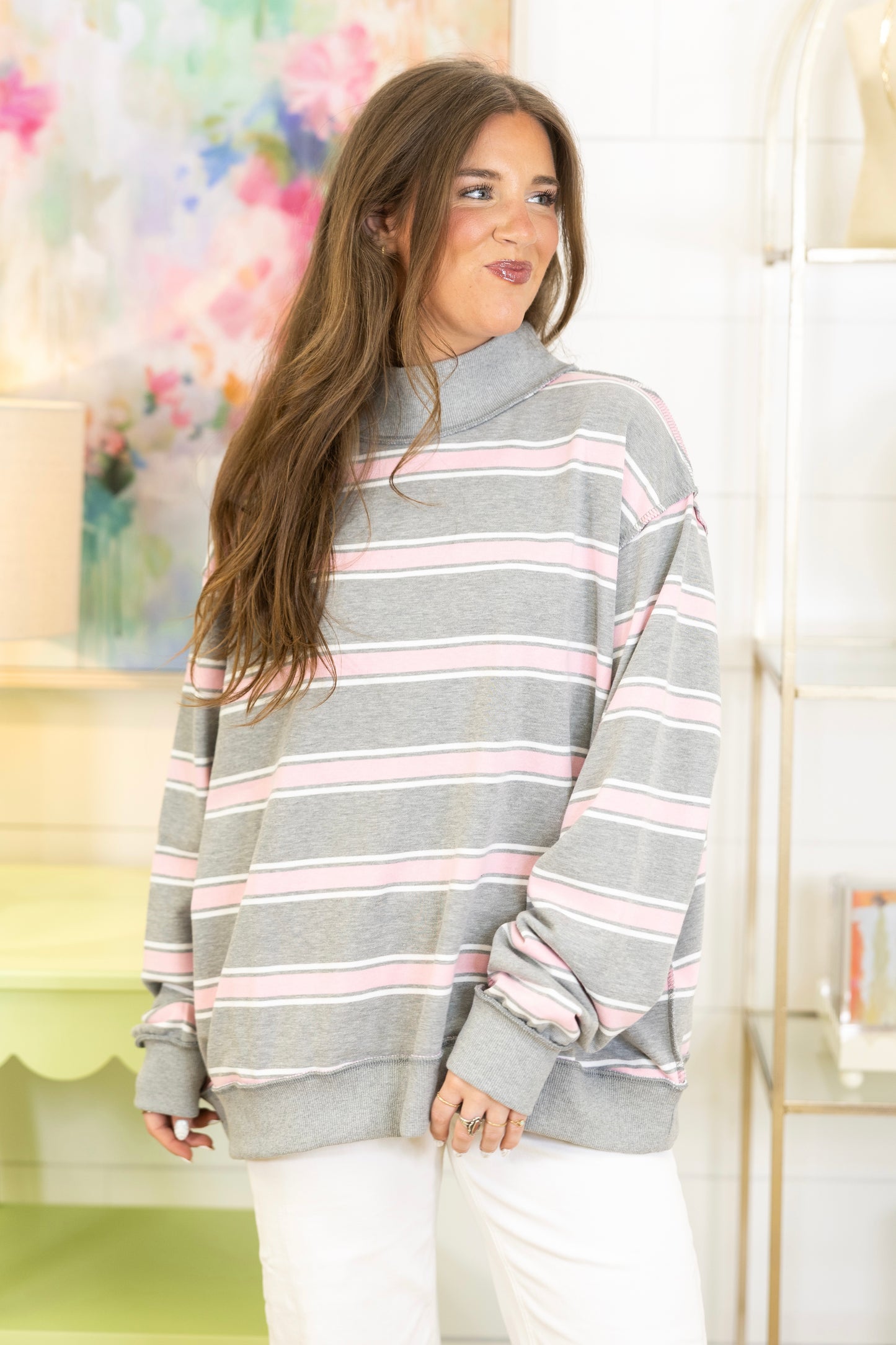 Mondays Made Easy Mockneck-Sweatshirt-Bucketlist-The Village Shoppe, Women’s Fashion Boutique, Shop Online and In Store - Located in Muscle Shoals, AL.