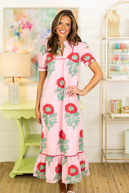 Floral Fantasy Midi Dress-Midi Dress-tcec-The Village Shoppe, Women’s Fashion Boutique, Shop Online and In Store - Located in Muscle Shoals, AL.