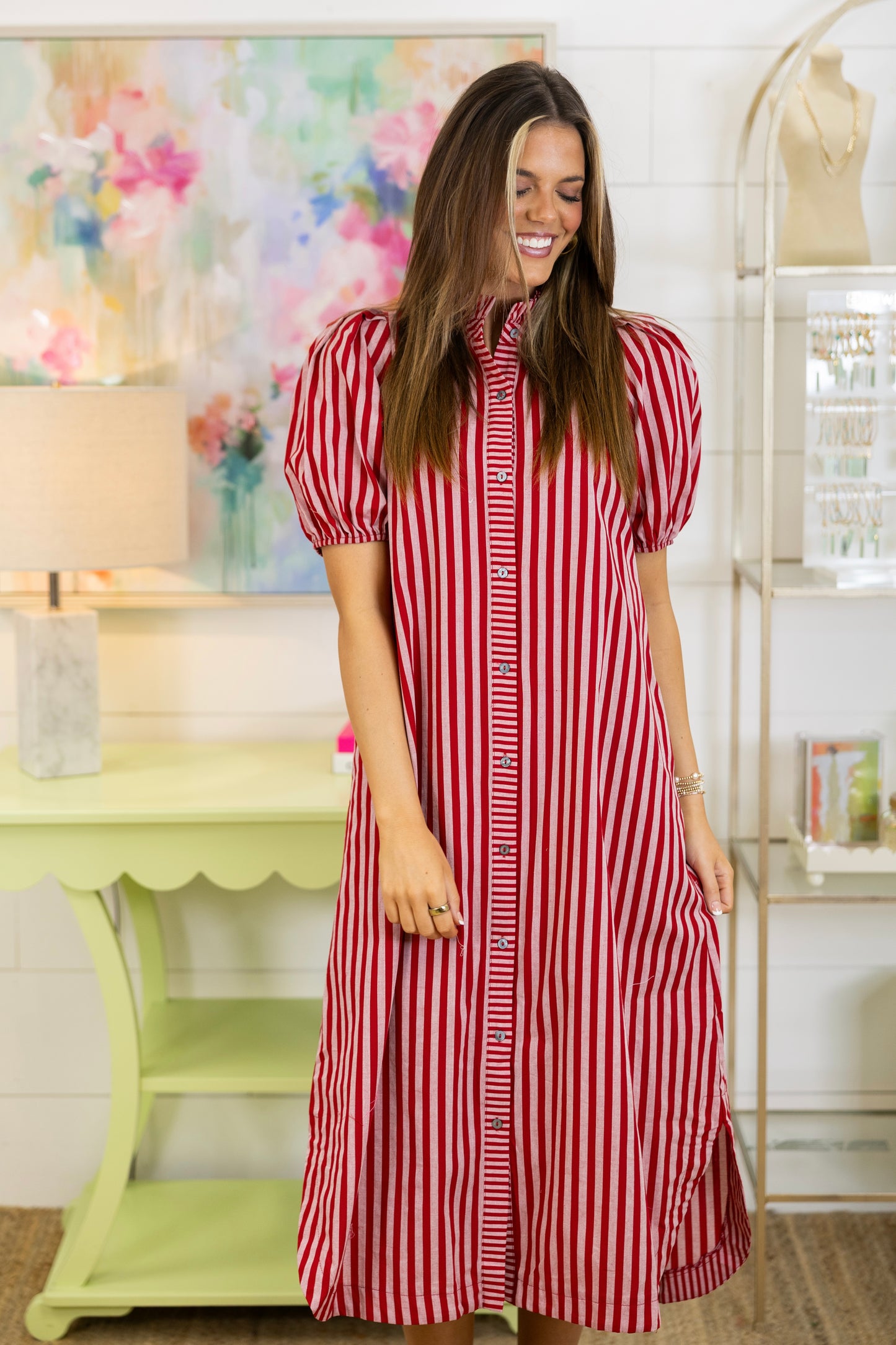 The Serendipity Striped Midi Dress-Midi Dress-Entro-The Village Shoppe, Women’s Fashion Boutique, Shop Online and In Store - Located in Muscle Shoals, AL.