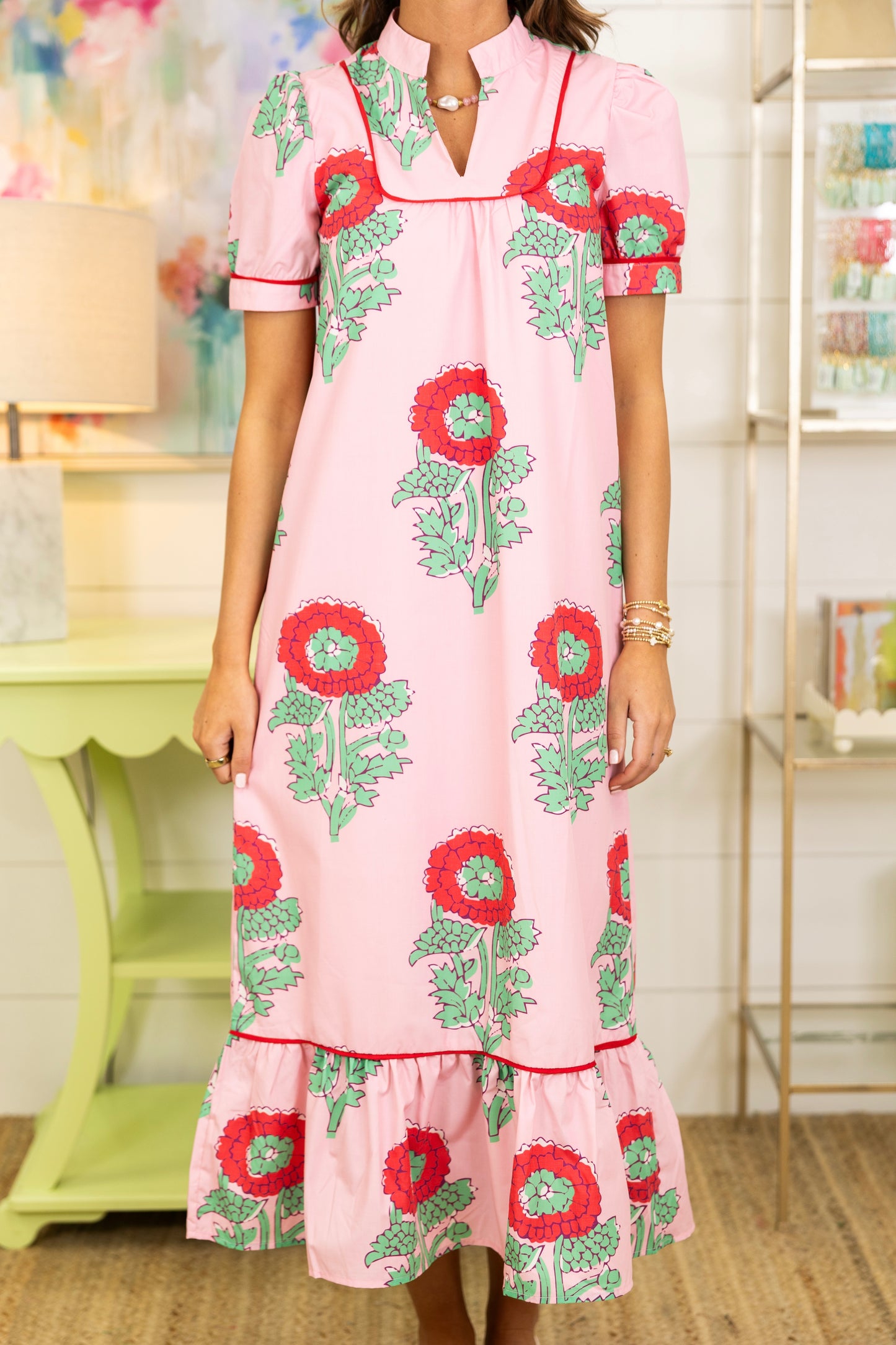 Floral Fantasy Midi Dress-Midi Dress-tcec-The Village Shoppe, Women’s Fashion Boutique, Shop Online and In Store - Located in Muscle Shoals, AL.