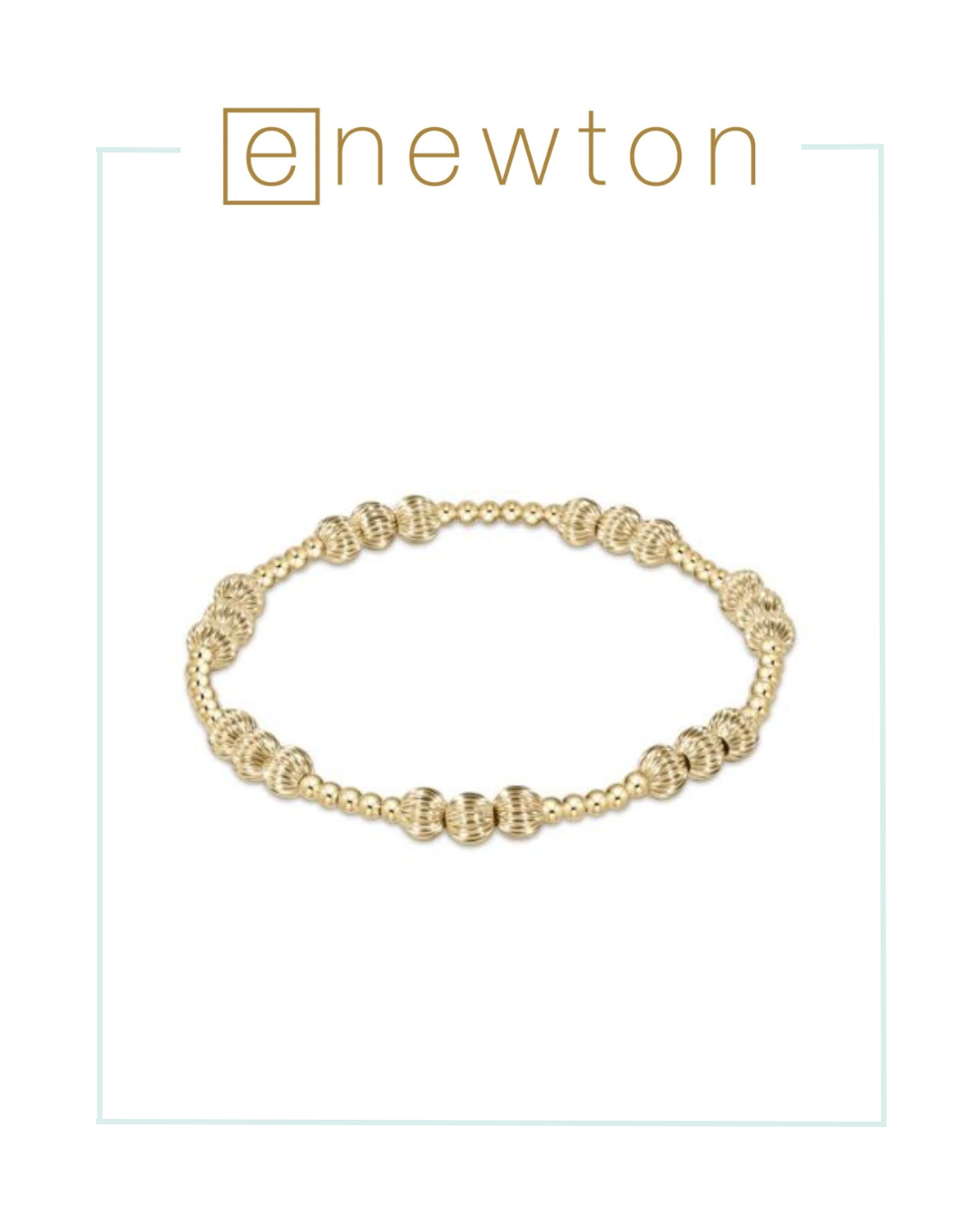 E Newton Dignity Joy Pattern 5mm Bead Bracelet - Gold-Bracelets-ENEWTON-The Village Shoppe, Women’s Fashion Boutique, Shop Online and In Store - Located in Muscle Shoals, AL.