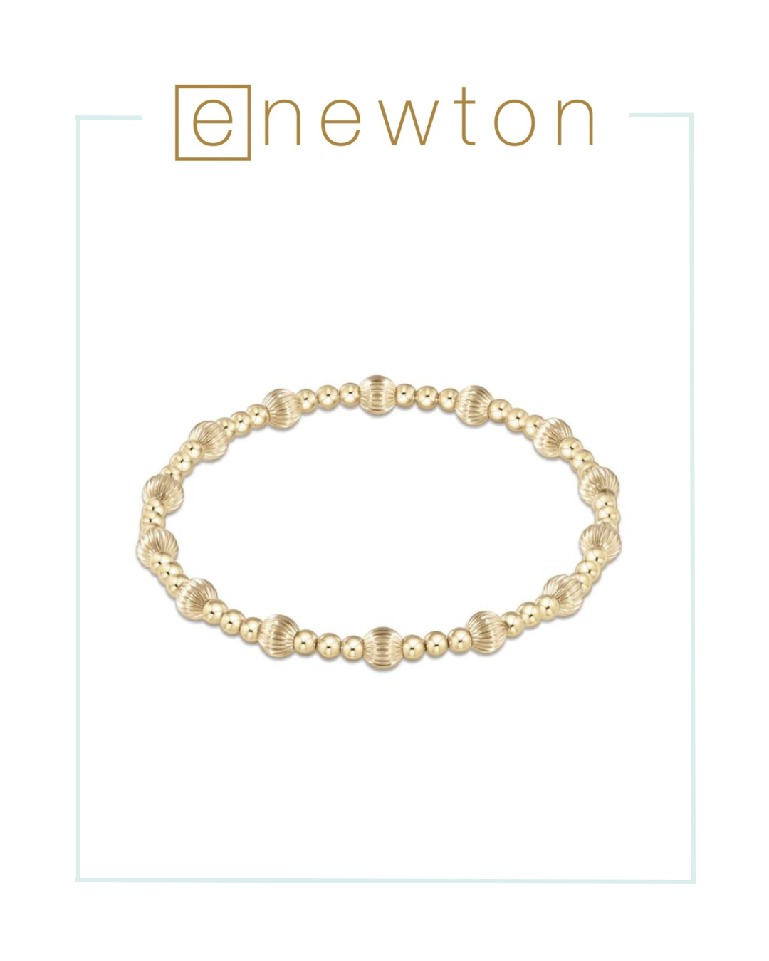 E Newton Dignity Sincerity Pattern 5mm Bead Bracelet - Gold-Bracelets-ENEWTON-The Village Shoppe, Women’s Fashion Boutique, Shop Online and In Store - Located in Muscle Shoals, AL.