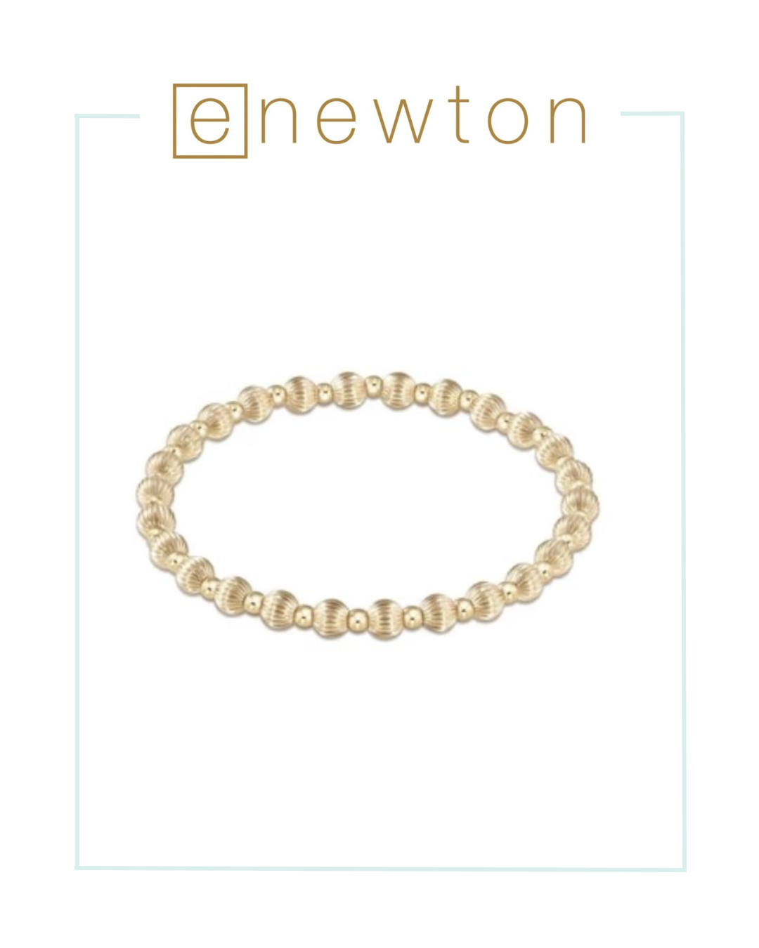 E Newton Dignity Grateful Pattern 5mm Bead Bracelet - Gold-Bracelets-ENEWTON-The Village Shoppe, Women’s Fashion Boutique, Shop Online and In Store - Located in Muscle Shoals, AL.