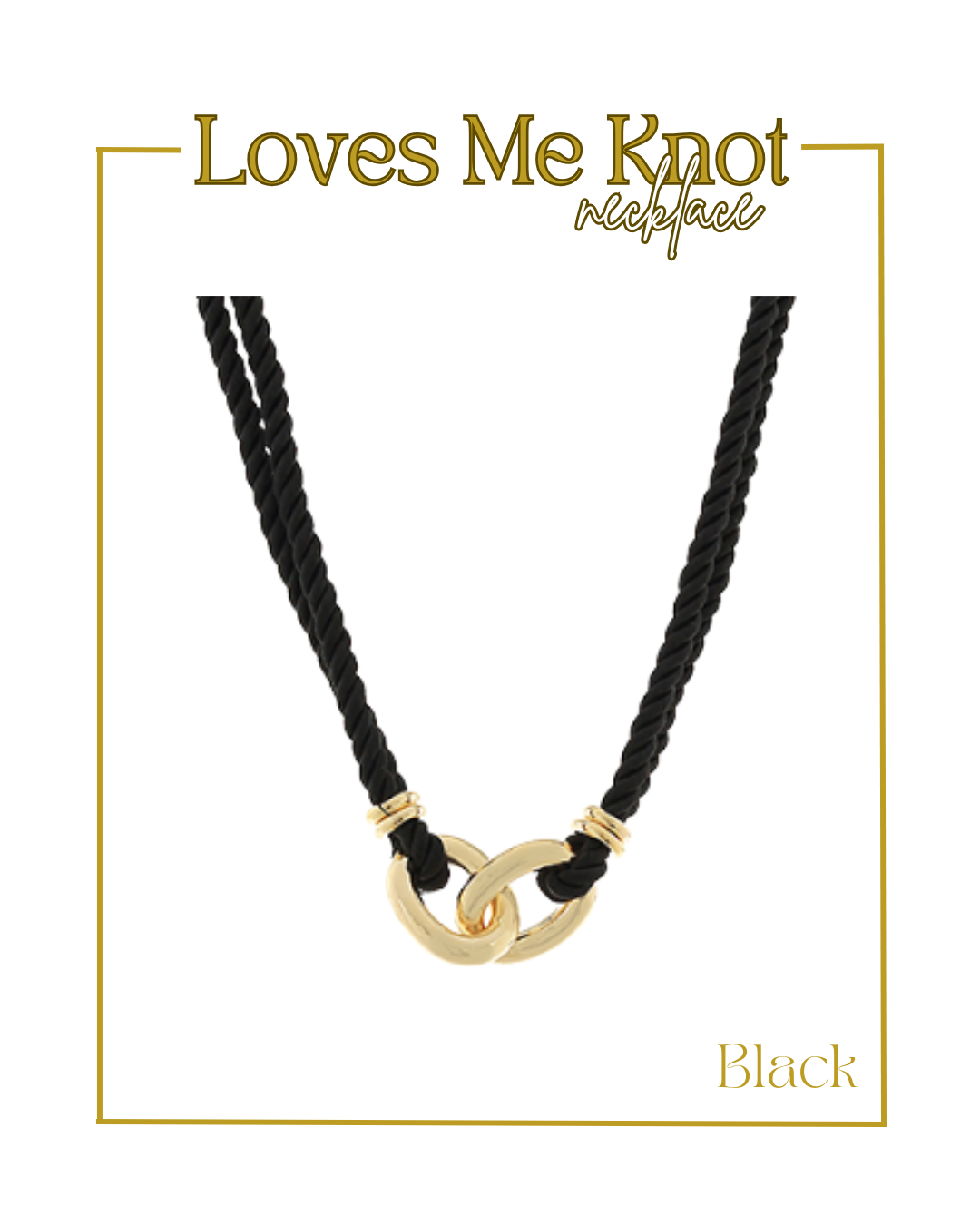 Loves Me Knot Necklace-Necklaces-Golden Stella-The Village Shoppe, Women’s Fashion Boutique, Shop Online and In Store - Located in Muscle Shoals, AL.