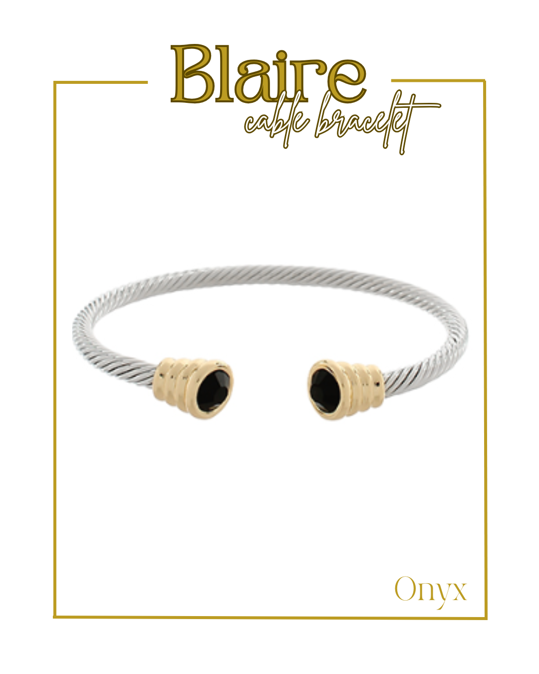 The Blaire Cable Bracelet-Bracelets-Golden Stella-The Village Shoppe, Women’s Fashion Boutique, Shop Online and In Store - Located in Muscle Shoals, AL.