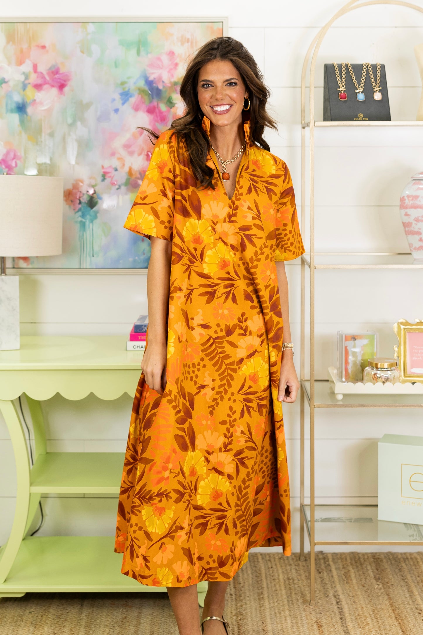 Home Grown Midi Dress-Midi Dress-Adrienne-The Village Shoppe, Women’s Fashion Boutique, Shop Online and In Store - Located in Muscle Shoals, AL.