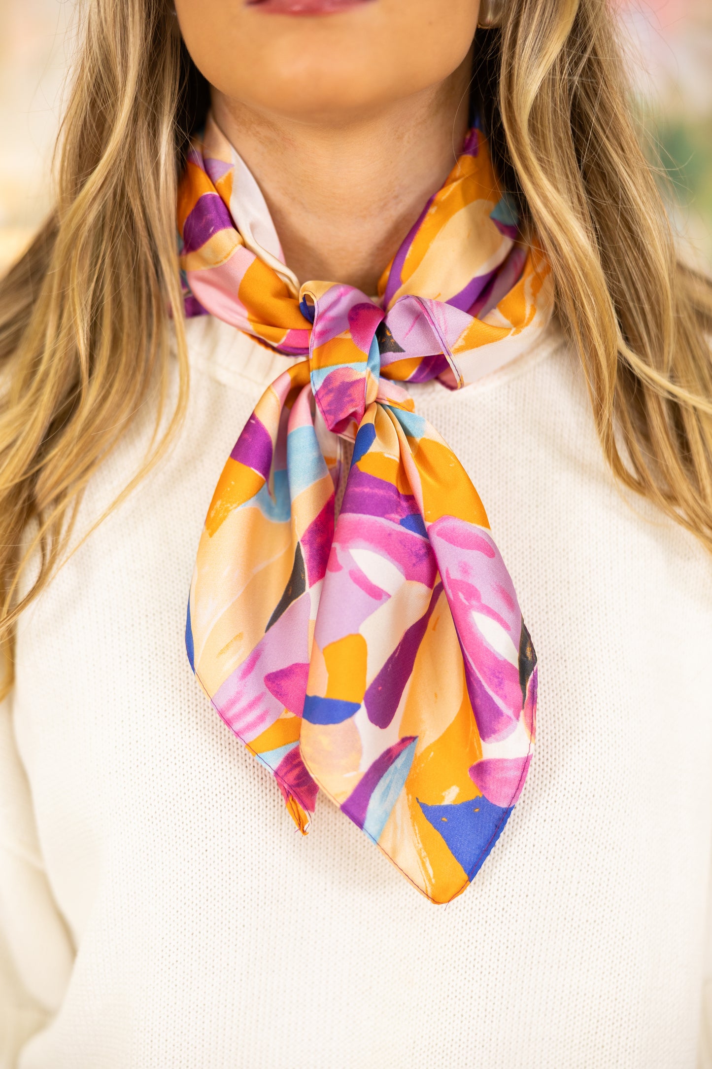 Retro Blooming Scarf-Scarf-Golden Stella-The Village Shoppe, Women’s Fashion Boutique, Shop Online and In Store - Located in Muscle Shoals, AL.