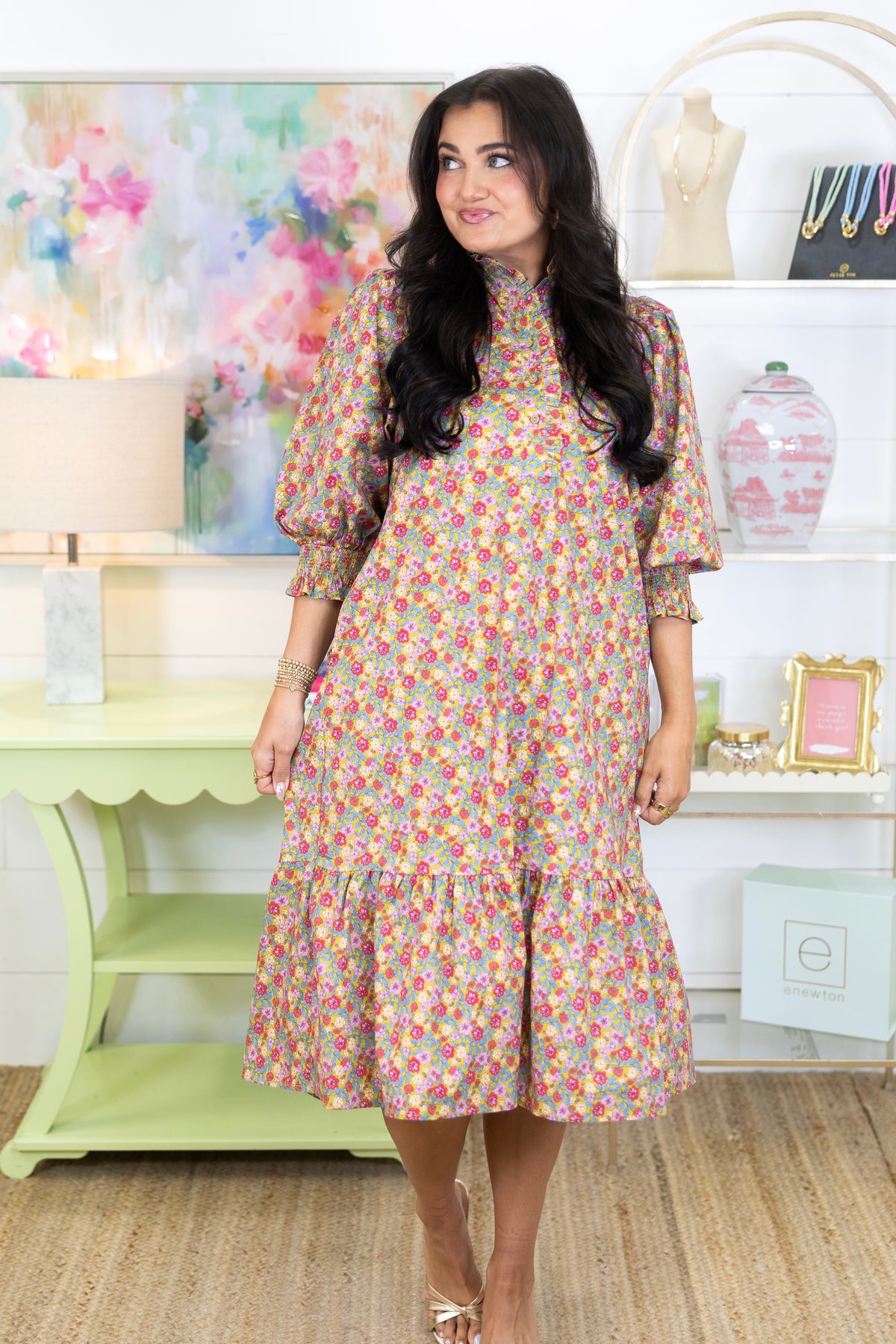 The Elodie Midi Dress-Midi Dress-Easel-The Village Shoppe, Women’s Fashion Boutique, Shop Online and In Store - Located in Muscle Shoals, AL.