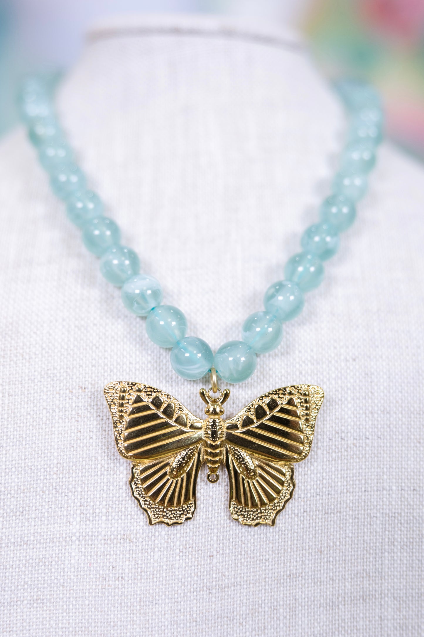 Monarch Pendant Necklace-Necklaces-Hart Designs-The Village Shoppe, Women’s Fashion Boutique, Shop Online and In Store - Located in Muscle Shoals, AL.