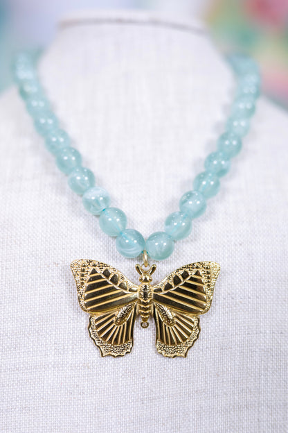 Monarch Pendant Necklace-Necklaces-Hart Designs-The Village Shoppe, Women’s Fashion Boutique, Shop Online and In Store - Located in Muscle Shoals, AL.