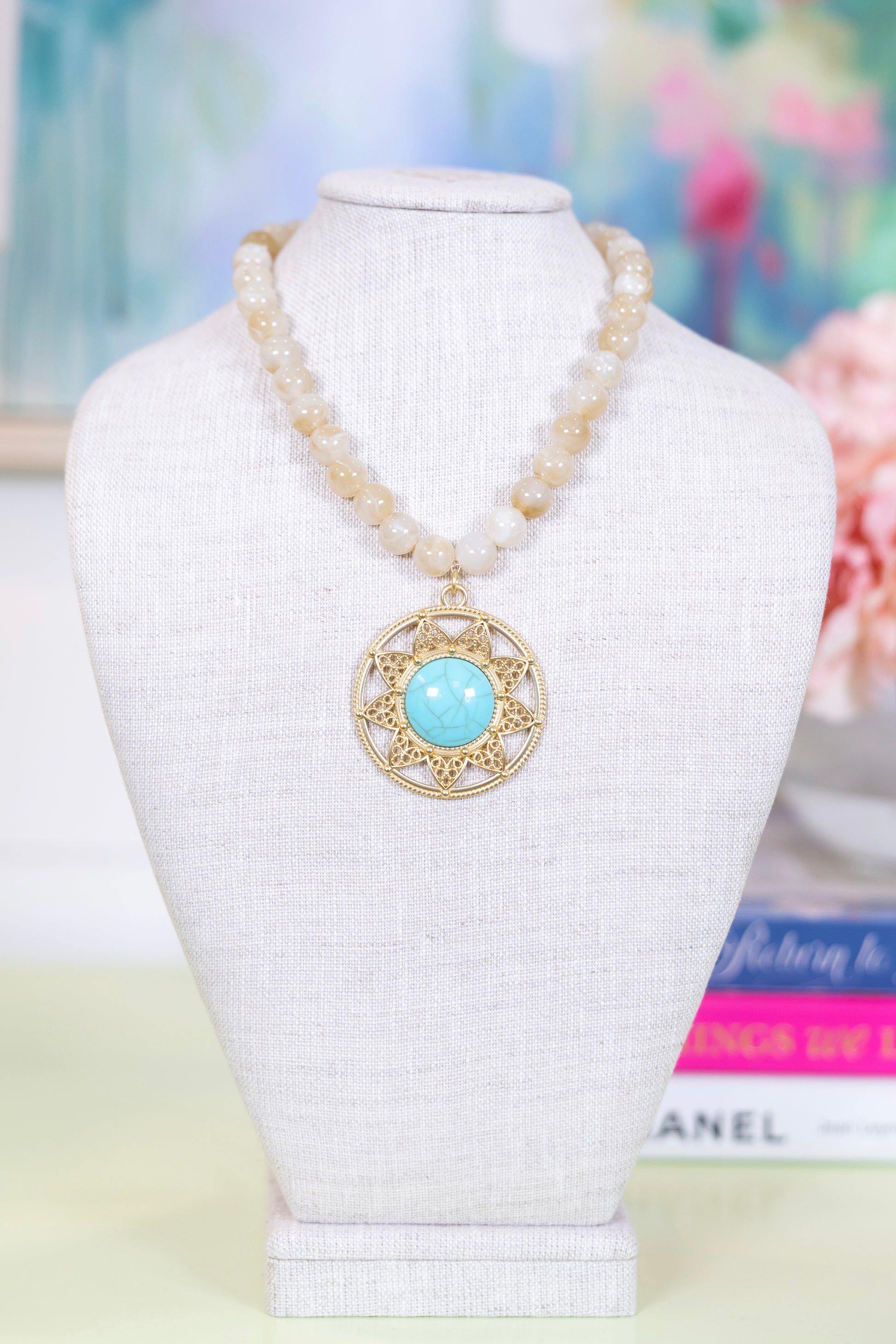 Solstice Pendant Necklace-Necklaces-Hart Designs-The Village Shoppe, Women’s Fashion Boutique, Shop Online and In Store - Located in Muscle Shoals, AL.