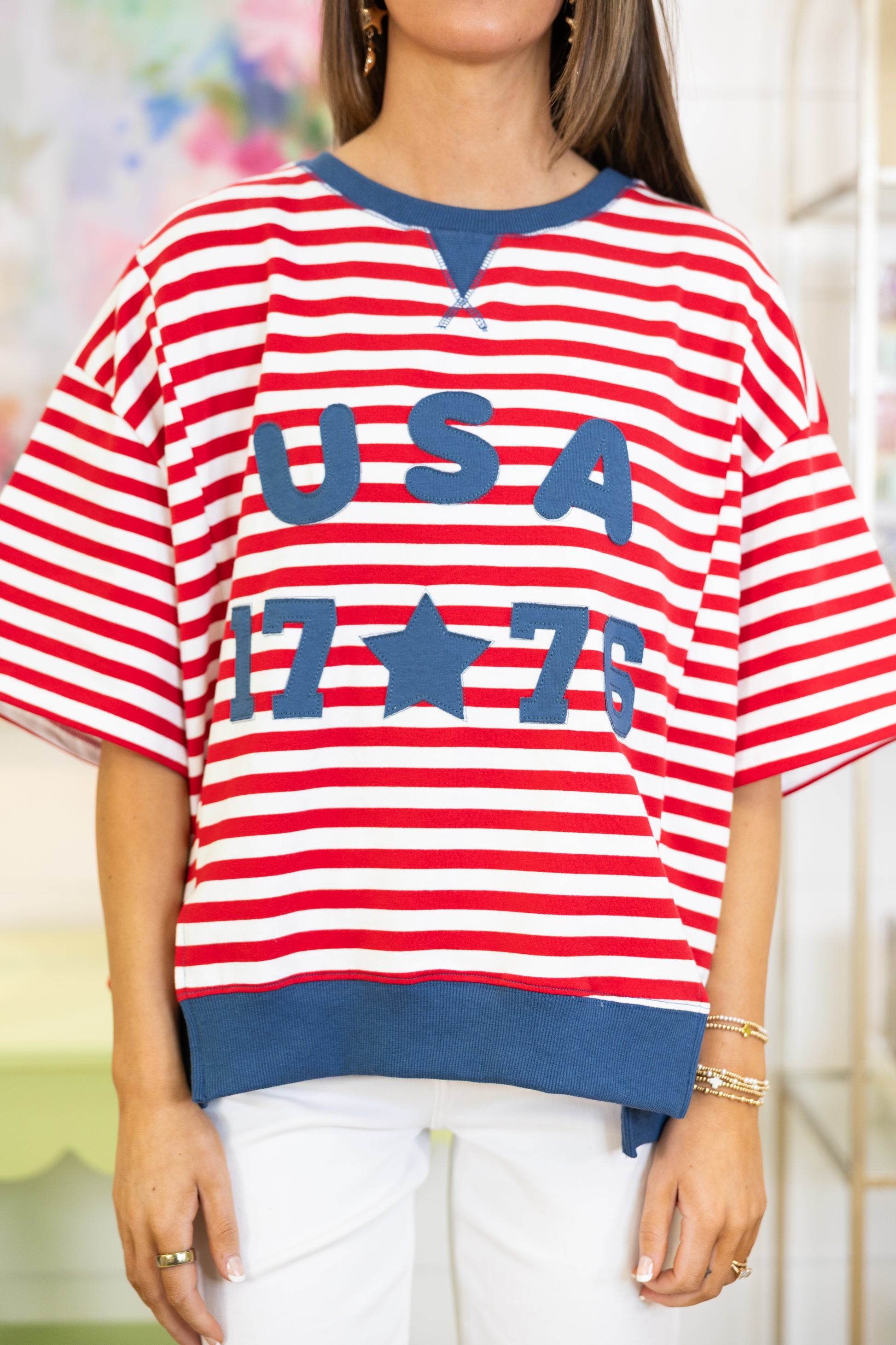Like it's 1776 Tee-Short Sleeves-Main Strip-The Village Shoppe, Women’s Fashion Boutique, Shop Online and In Store - Located in Muscle Shoals, AL.