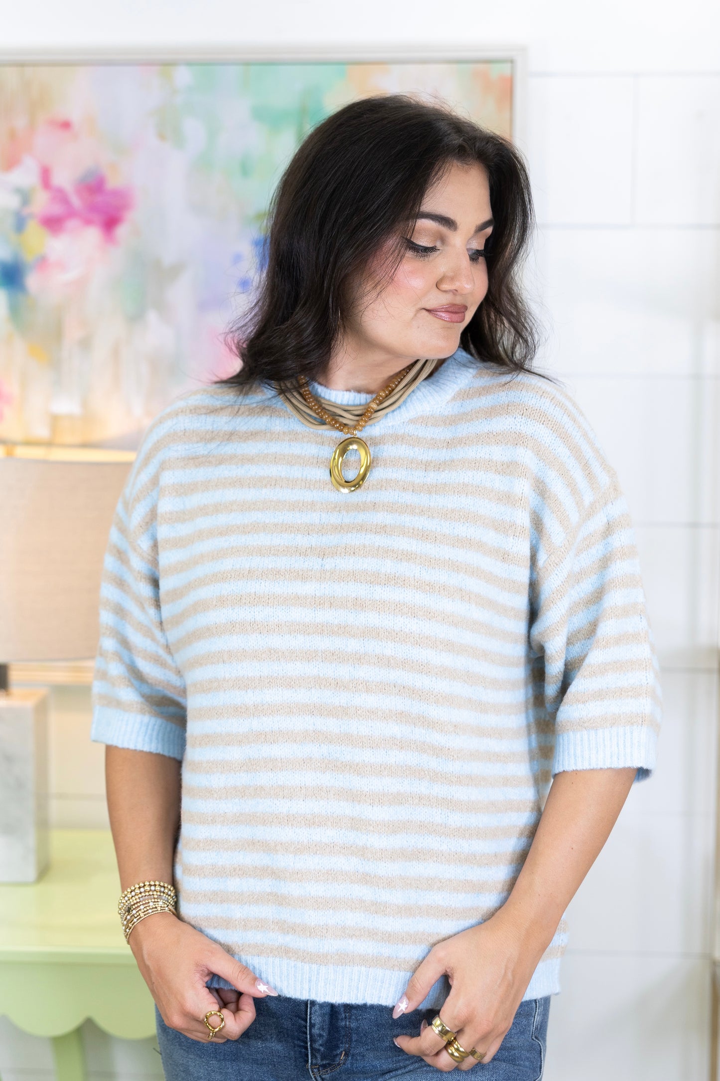 The Stormi Striped Sweater