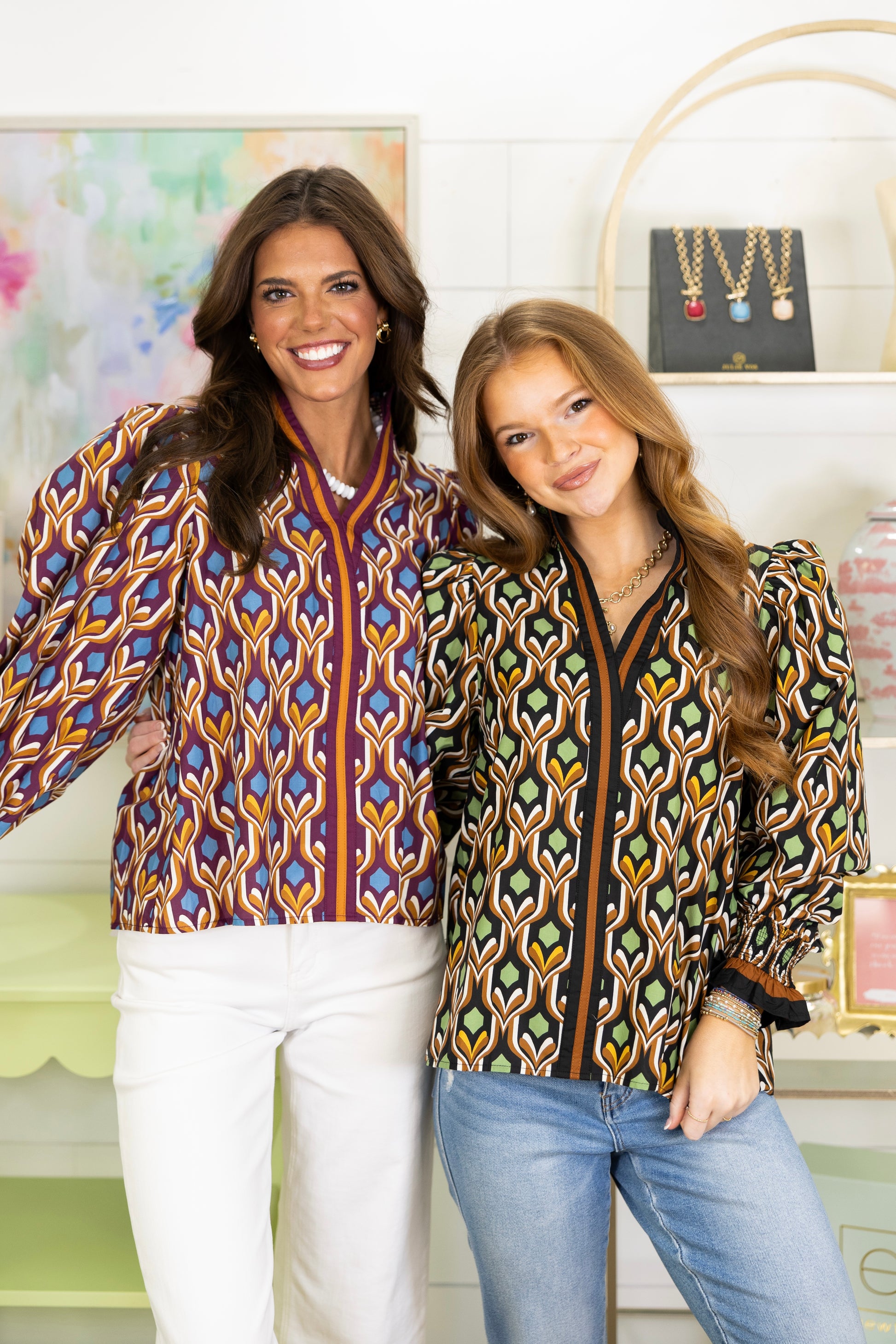 The Robbie Blouse-Long Sleeves-Entro-The Village Shoppe, Women’s Fashion Boutique, Shop Online and In Store - Located in Muscle Shoals, AL.