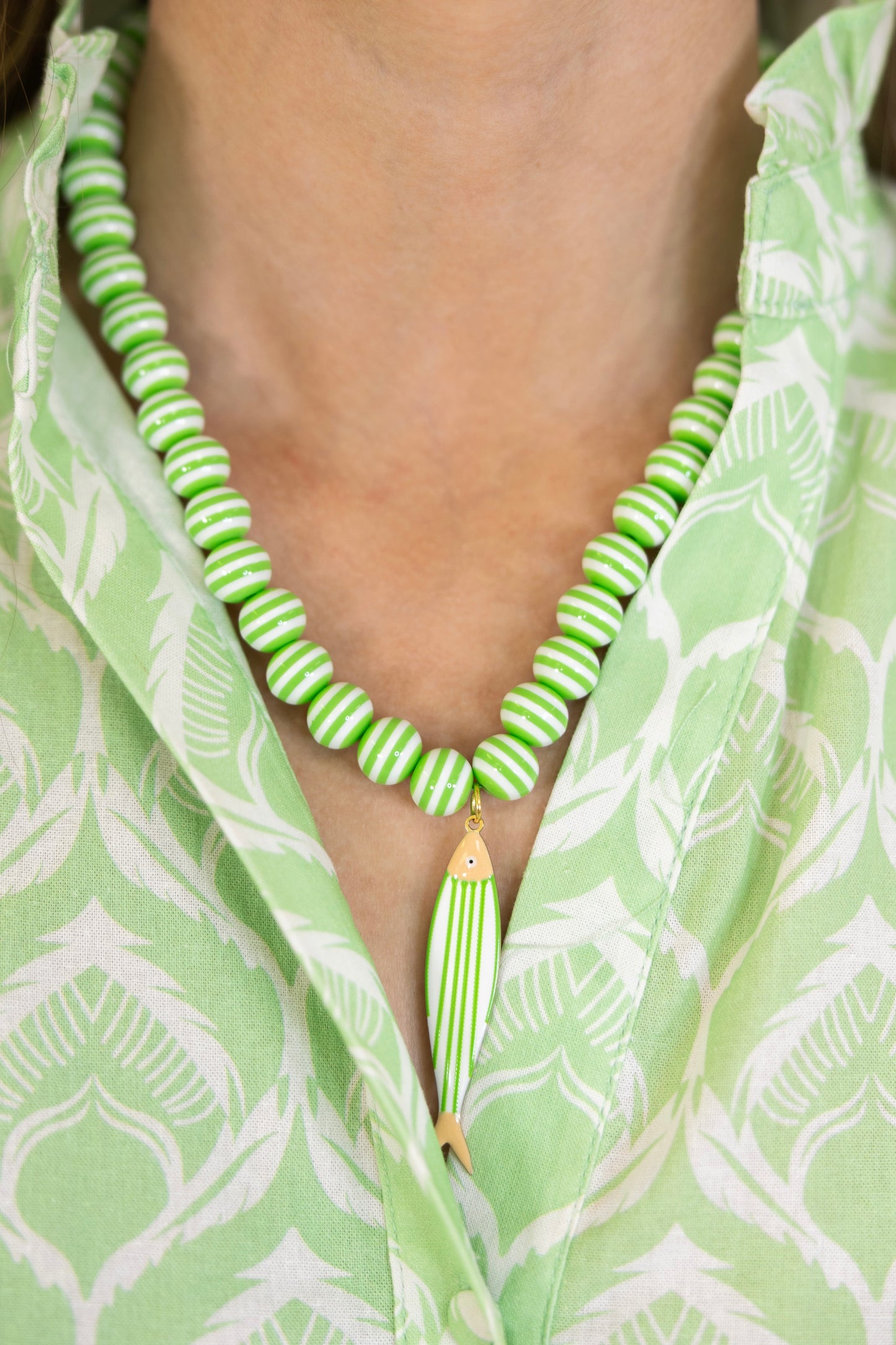 Seaside Stripe Necklace | Hart Designs-Necklaces-Hart Designs-The Village Shoppe, Women’s Fashion Boutique, Shop Online and In Store - Located in Muscle Shoals, AL.