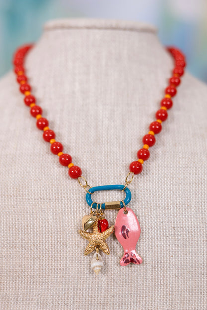 Comes in Waves Charm Necklace | Hart Designs-Necklaces-Hart Designs-The Village Shoppe, Women’s Fashion Boutique, Shop Online and In Store - Located in Muscle Shoals, AL.