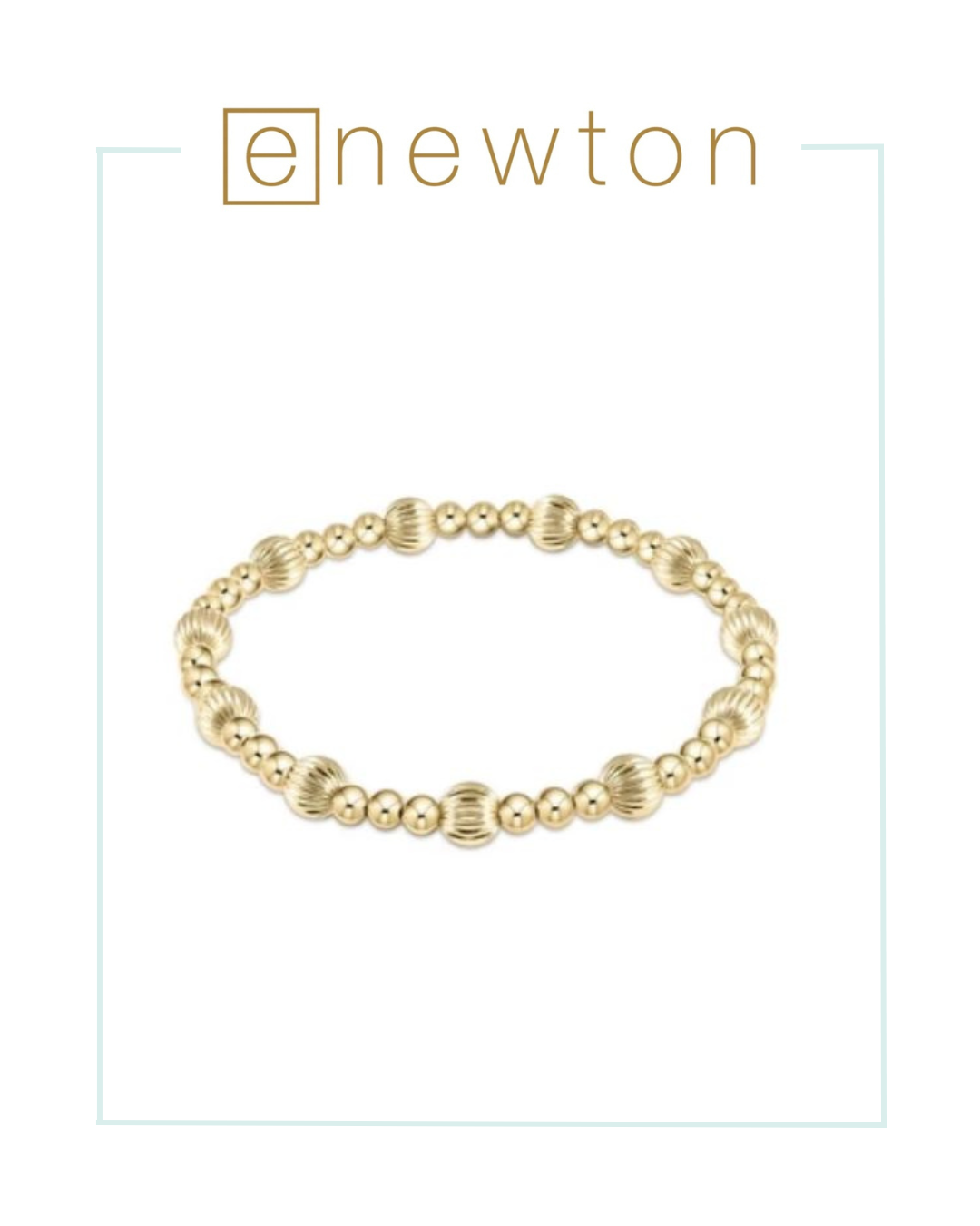 E Newton Dignity Sincerity Pattern 6mm Bead Bracelet - Gold-Bracelets-ENEWTON-The Village Shoppe, Women’s Fashion Boutique, Shop Online and In Store - Located in Muscle Shoals, AL.
