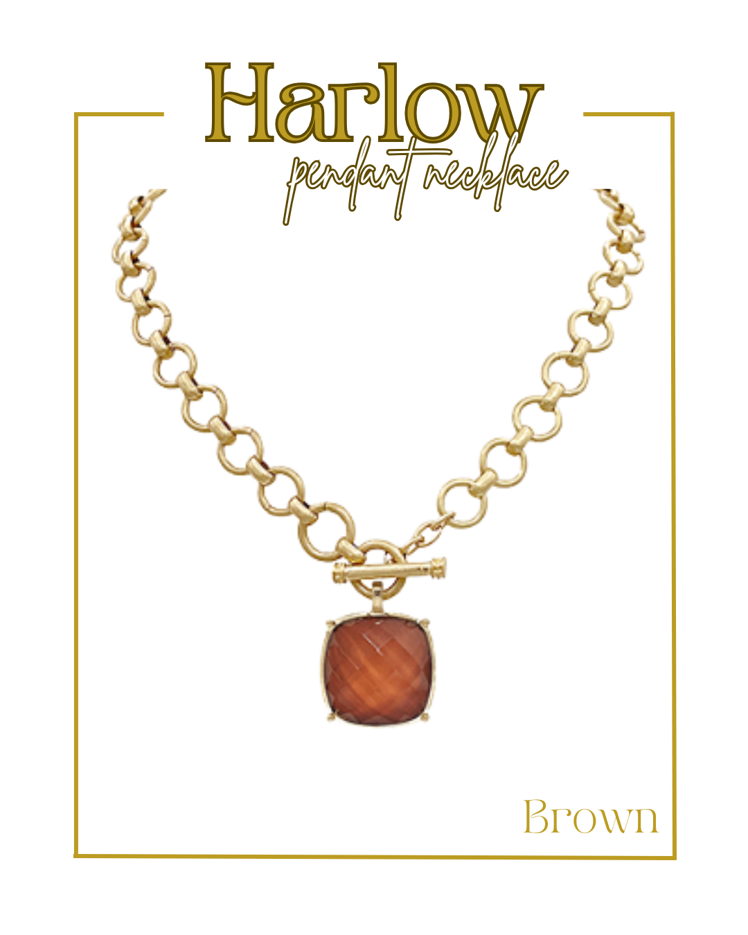 Harlow Pendant Necklace-Necklaces-Golden Stella-The Village Shoppe, Women’s Fashion Boutique, Shop Online and In Store - Located in Muscle Shoals, AL.