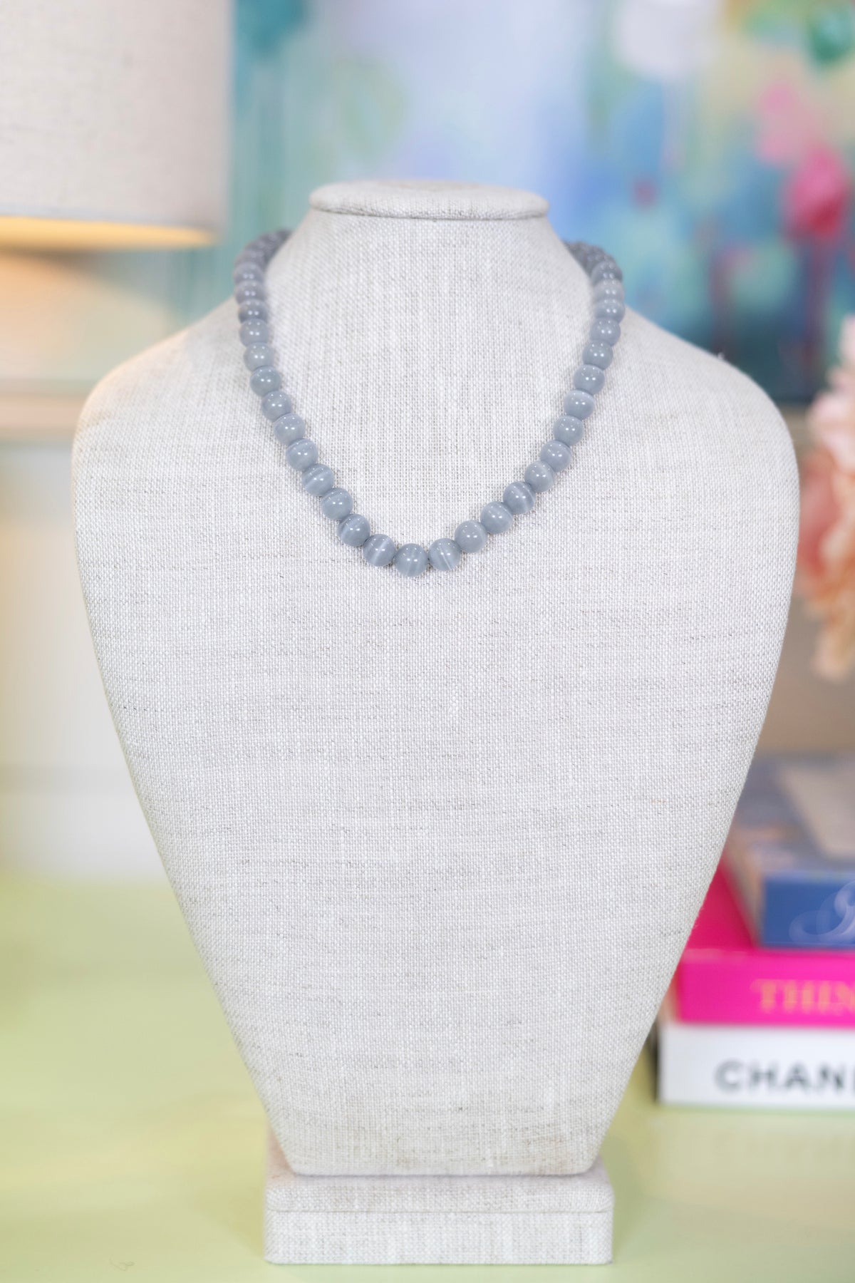 Crystal Clear Cat Eye Beaded Necklace-Necklaces-Hart Designs-The Village Shoppe, Women’s Fashion Boutique, Shop Online and In Store - Located in Muscle Shoals, AL.