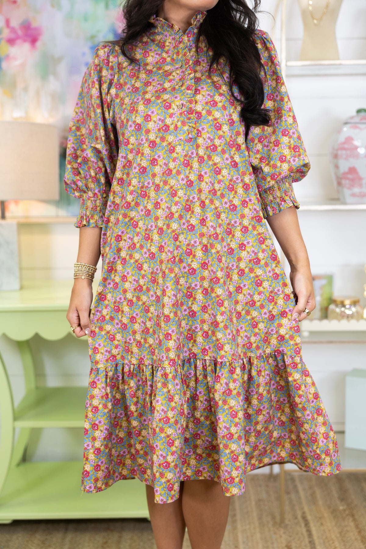 The Elodie Midi Dress-Midi Dress-Easel-The Village Shoppe, Women’s Fashion Boutique, Shop Online and In Store - Located in Muscle Shoals, AL.