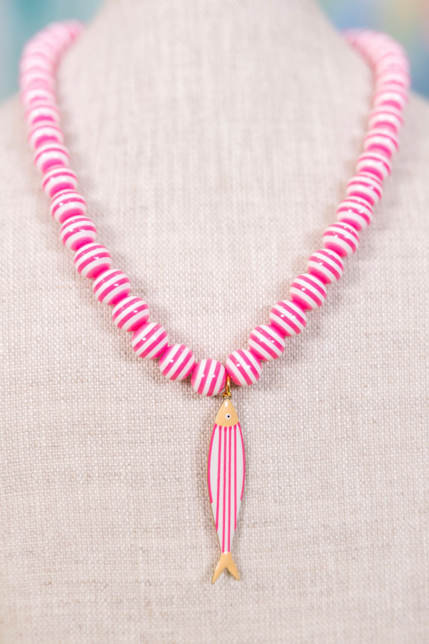 Seaside Stripe Necklace | Hart Designs-Necklaces-Hart Designs-The Village Shoppe, Women’s Fashion Boutique, Shop Online and In Store - Located in Muscle Shoals, AL.