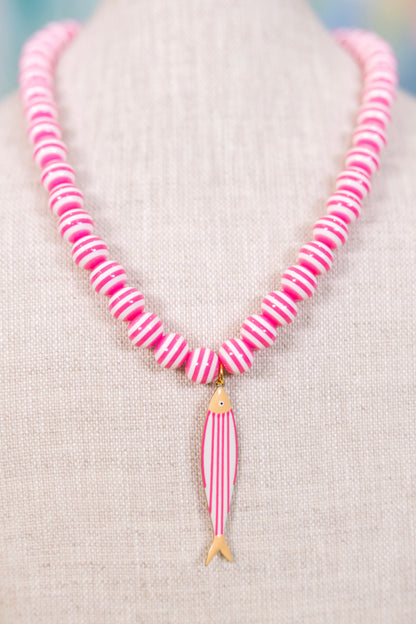 Seaside Stripe Necklace | Hart Designs-Necklaces-Hart Designs-The Village Shoppe, Women’s Fashion Boutique, Shop Online and In Store - Located in Muscle Shoals, AL.