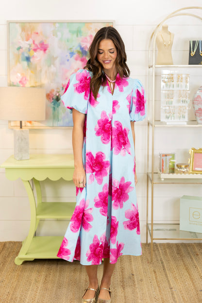 Saint Tropez Garden Dress-Midi Dress-Glam-The Village Shoppe, Women’s Fashion Boutique, Shop Online and In Store - Located in Muscle Shoals, AL.