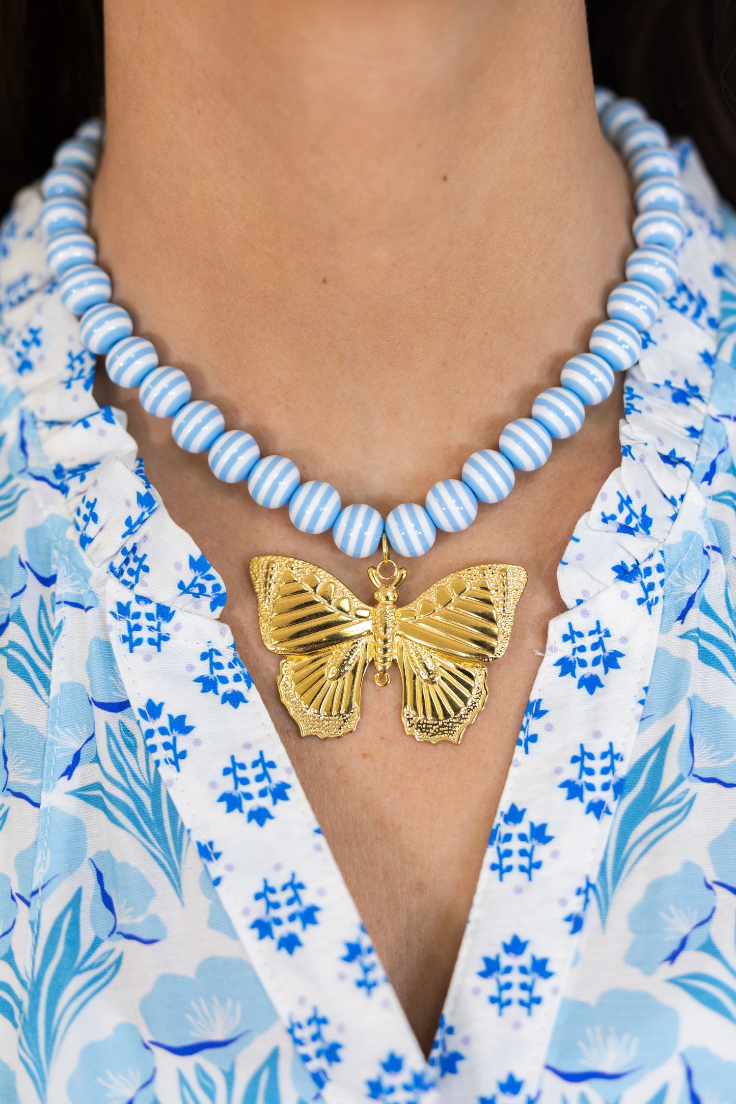 Seaside Stripe Necklace | Hart Designs-Necklaces-Hart Designs-The Village Shoppe, Women’s Fashion Boutique, Shop Online and In Store - Located in Muscle Shoals, AL.