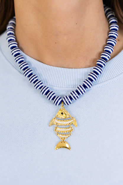 Seaside Stripe Necklace | Hart Designs-Necklaces-Hart Designs-The Village Shoppe, Women’s Fashion Boutique, Shop Online and In Store - Located in Muscle Shoals, AL.