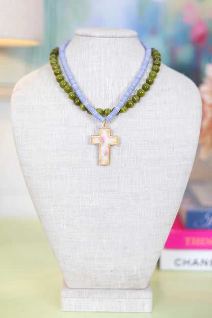 Crystal Clear Cat Eye Beaded Necklace-Necklaces-Hart Designs-The Village Shoppe, Women’s Fashion Boutique, Shop Online and In Store - Located in Muscle Shoals, AL.