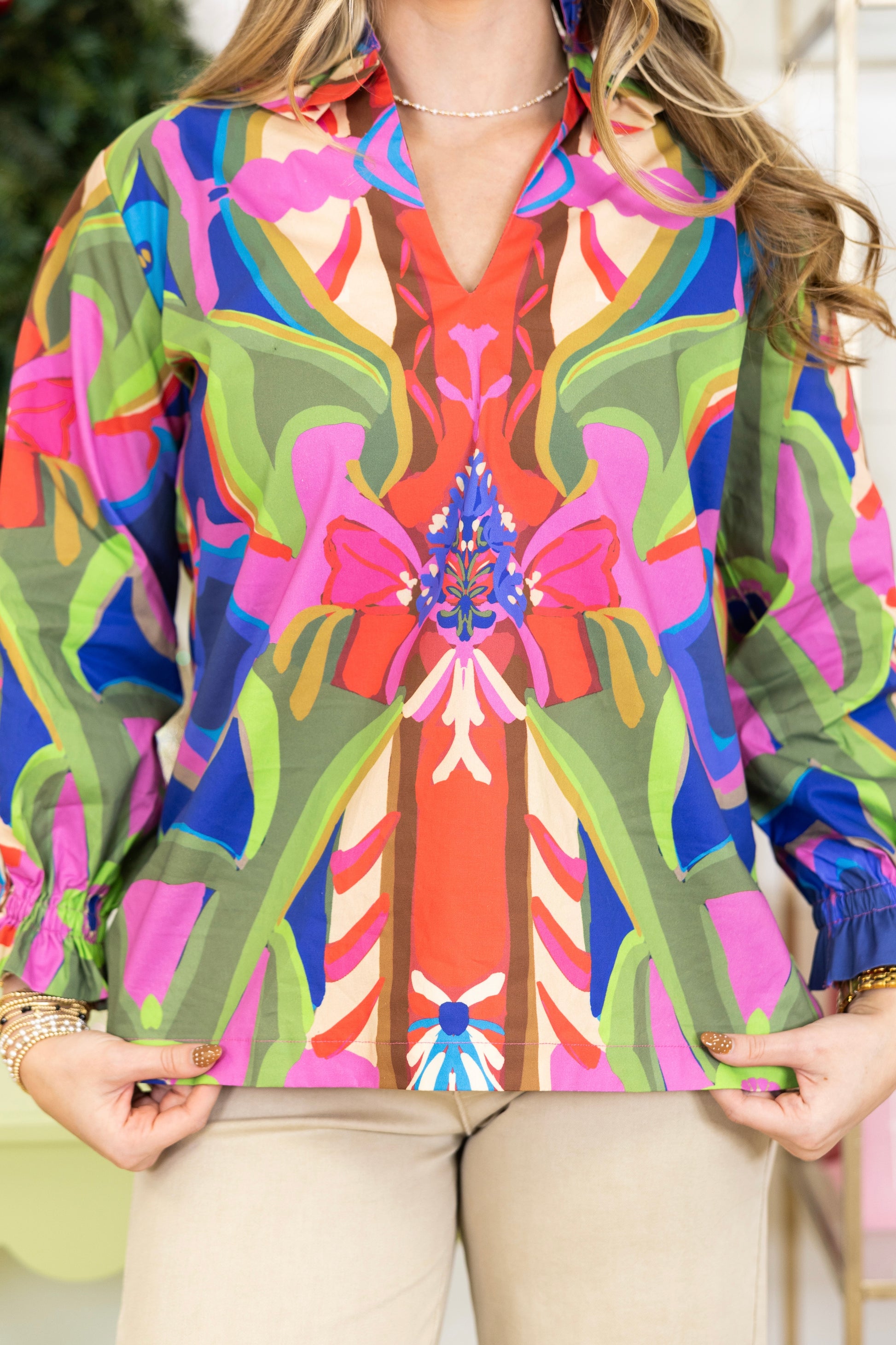 Charleston Sunday© Harper Top | House of MBR-3/4 Sleeves-House of MBR-The Village Shoppe, Women’s Fashion Boutique, Shop Online and In Store - Located in Muscle Shoals, AL.