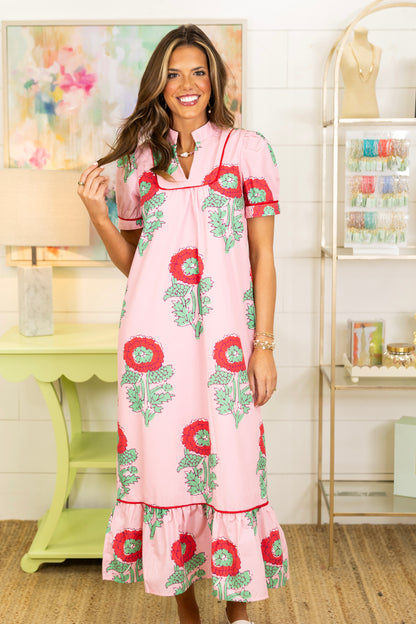 Floral Fantasy Midi Dress-Midi Dress-tcec-The Village Shoppe, Women’s Fashion Boutique, Shop Online and In Store - Located in Muscle Shoals, AL.
