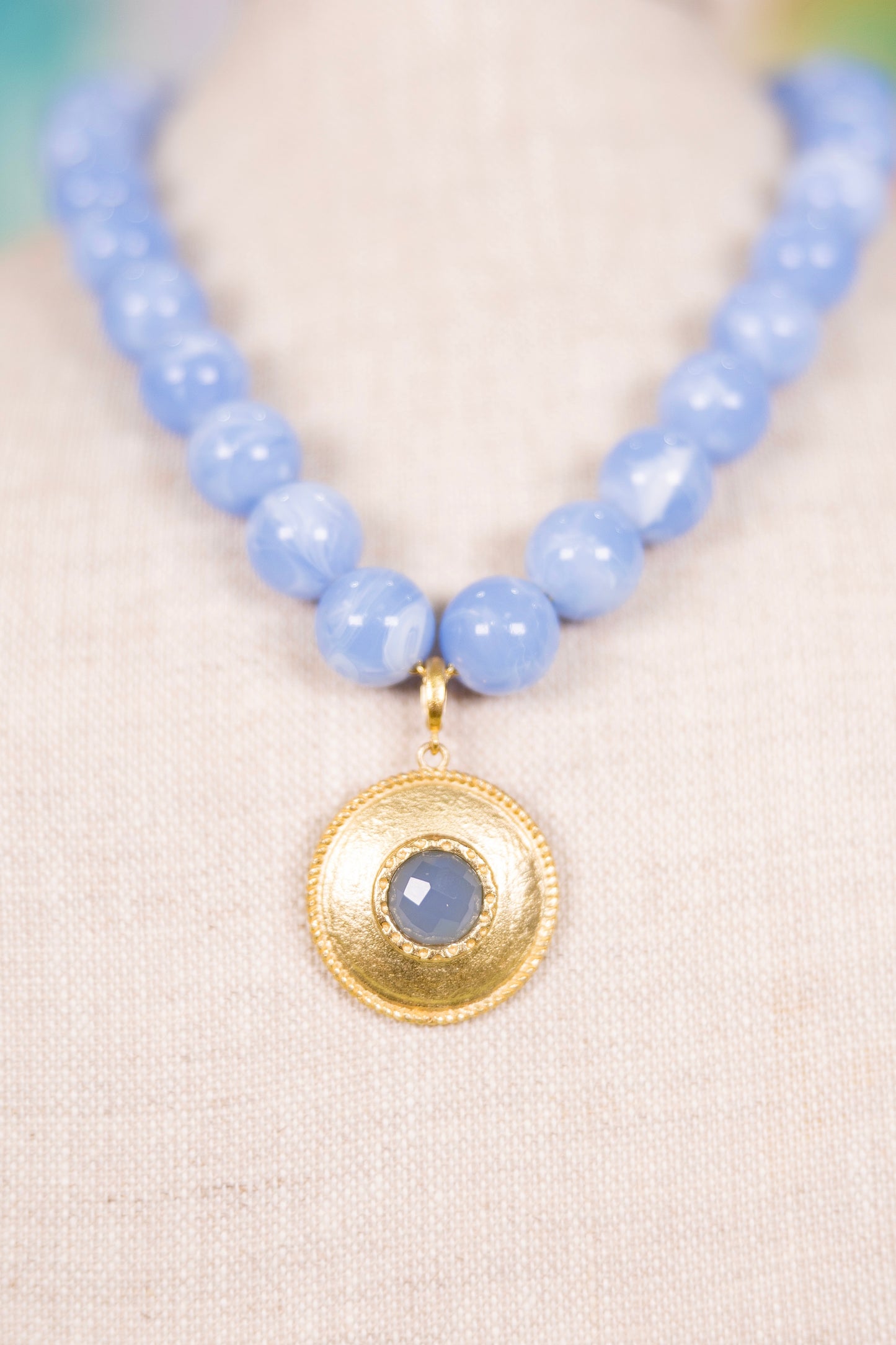 Skies Are Blue Pendant Necklace-Necklaces-AF Design Group-The Village Shoppe, Women’s Fashion Boutique, Shop Online and In Store - Located in Muscle Shoals, AL.