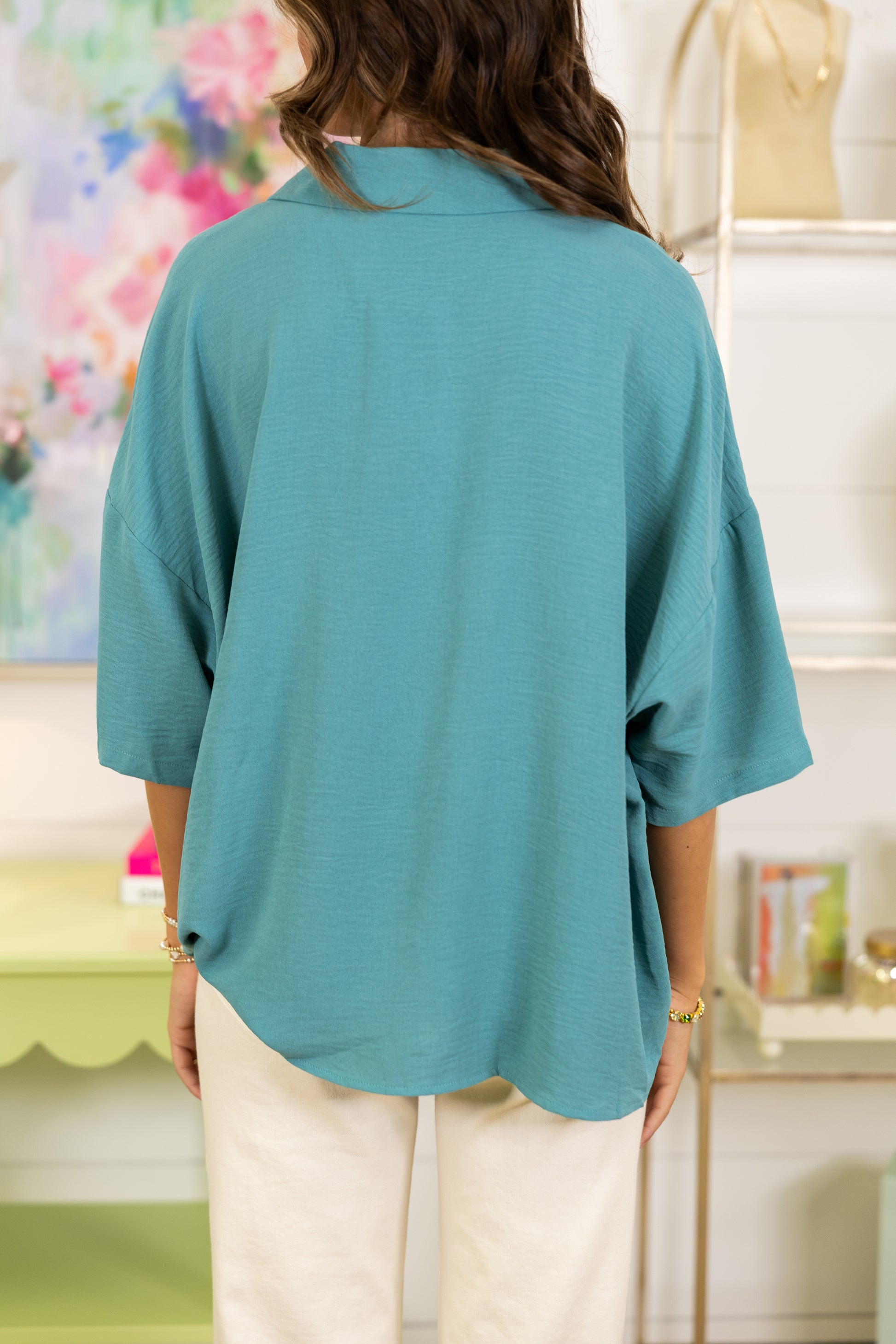 The Alyssa Blouse-3/4 Sleeves-GiGiO-The Village Shoppe, Women’s Fashion Boutique, Shop Online and In Store - Located in Muscle Shoals, AL.