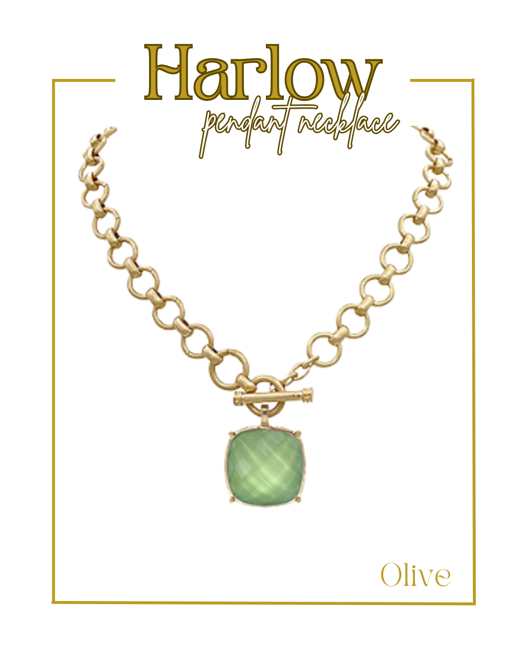 Harlow Pendant Necklace-Necklaces-Golden Stella-The Village Shoppe, Women’s Fashion Boutique, Shop Online and In Store - Located in Muscle Shoals, AL.