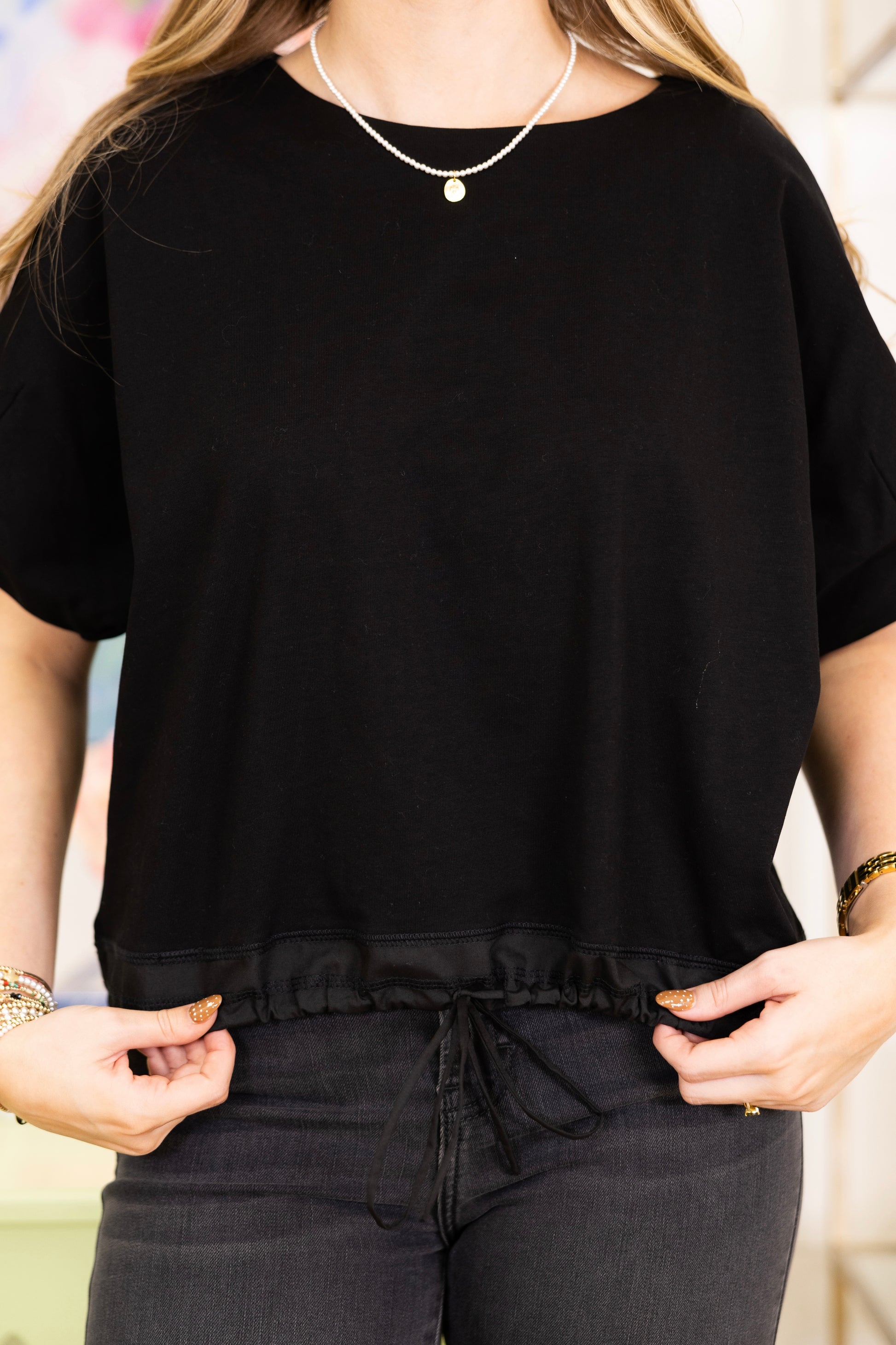 Tied & True Top-Short Sleeves-Entro-The Village Shoppe, Women’s Fashion Boutique, Shop Online and In Store - Located in Muscle Shoals, AL.