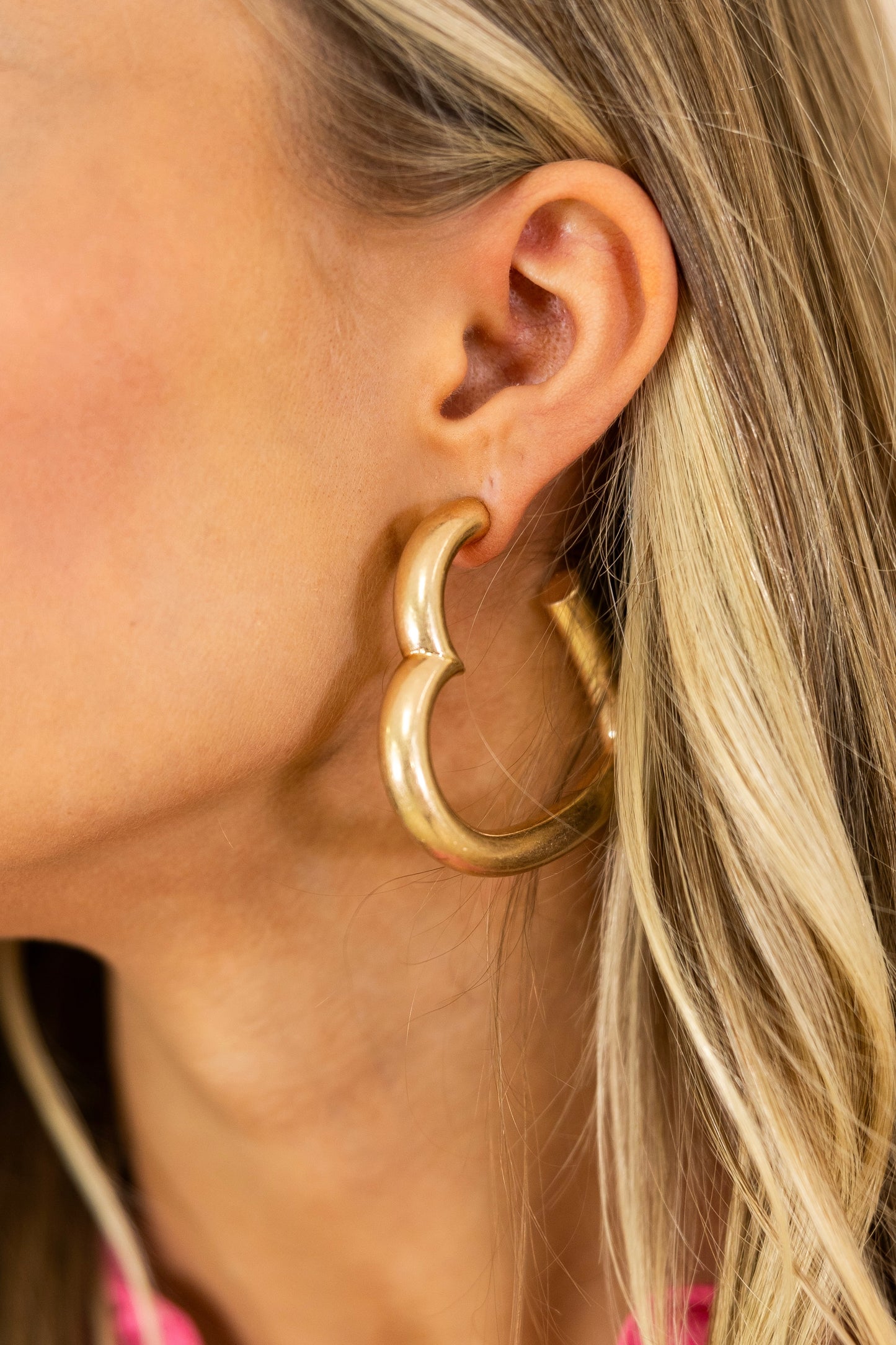 Heart Felt Hoops-Earrings-Golden Stella-The Village Shoppe, Women’s Fashion Boutique, Shop Online and In Store - Located in Muscle Shoals, AL.
