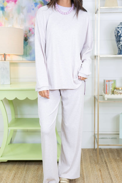 Sassy Stripe Lounge Set-Matching Set-Things Between-The Village Shoppe, Women’s Fashion Boutique, Shop Online and In Store - Located in Muscle Shoals, AL.