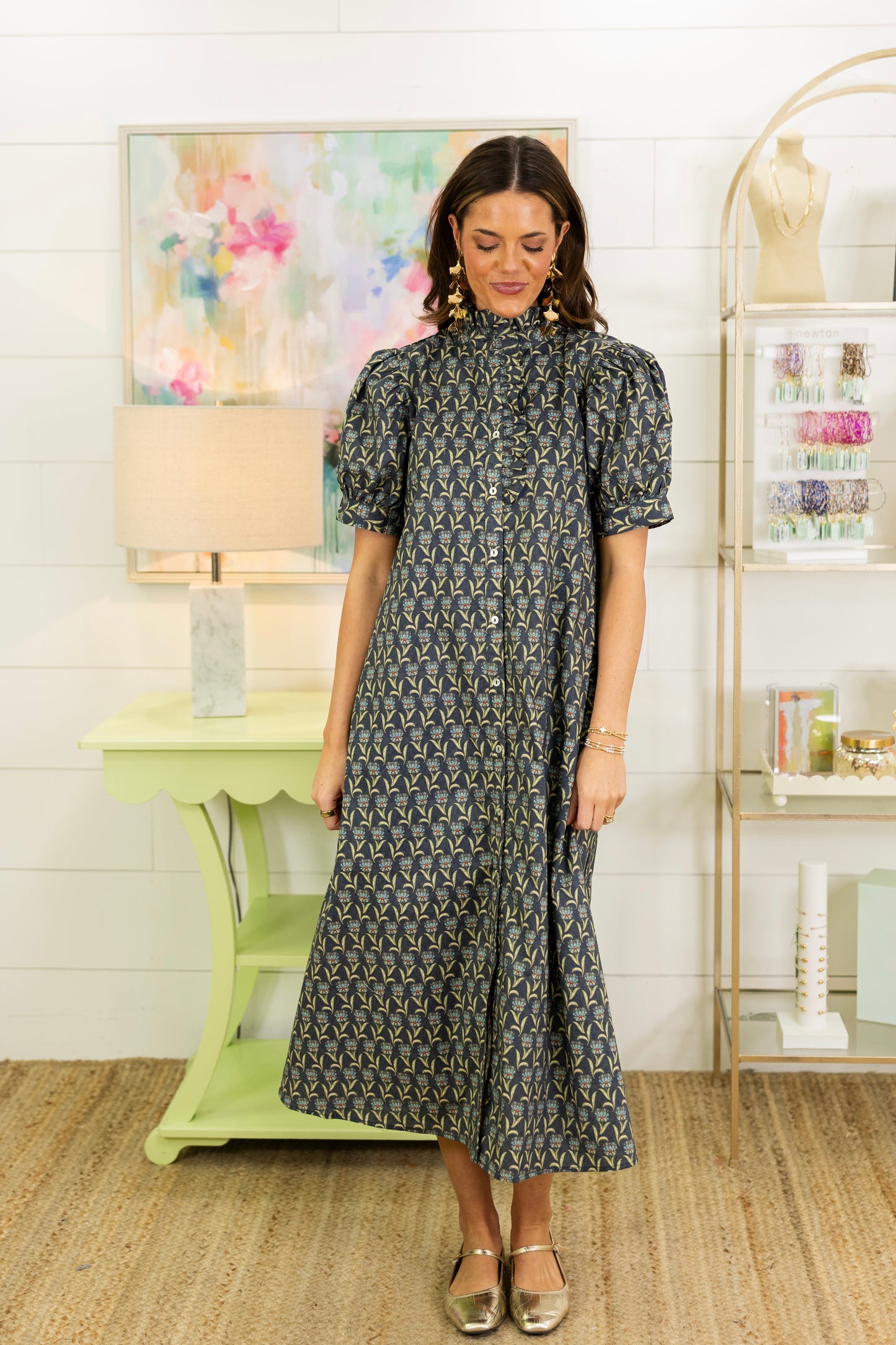 The Etta Midi Dress-Midi Dress-Entro-The Village Shoppe, Women’s Fashion Boutique, Shop Online and In Store - Located in Muscle Shoals, AL.