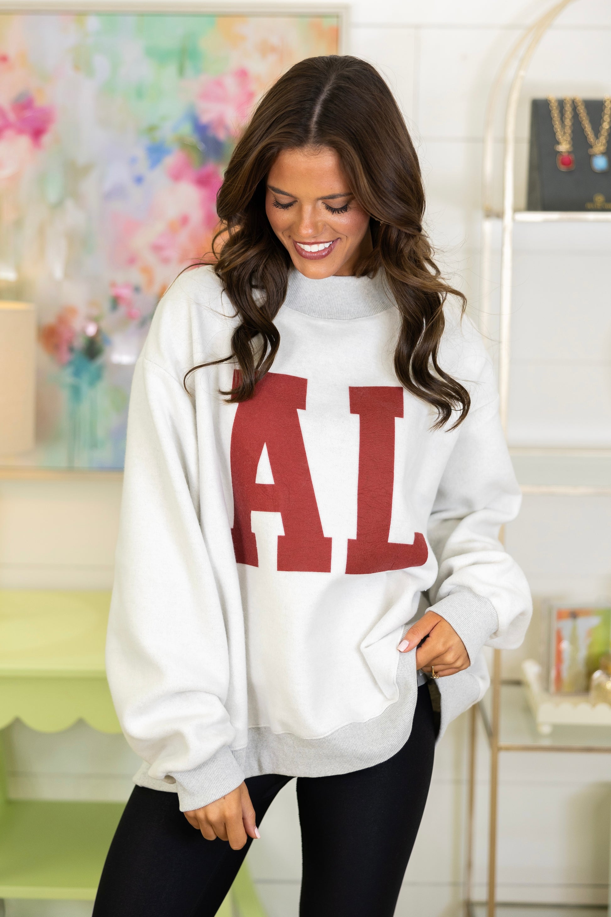 Crimson Tide Reversible Sweatshirt-Sweatshirt-Bucketlist-The Village Shoppe, Women’s Fashion Boutique, Shop Online and In Store - Located in Muscle Shoals, AL.