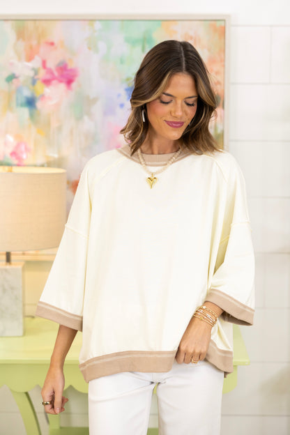 The Downtime Darling Pullover-Pullover-Sewn and Seen-The Village Shoppe, Women’s Fashion Boutique, Shop Online and In Store - Located in Muscle Shoals, AL.