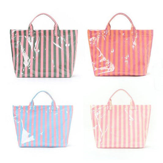 Cabana Stripe Tote Bag-Tote Bag-Wall To Wall-The Village Shoppe, Women’s Fashion Boutique, Shop Online and In Store - Located in Muscle Shoals, AL.