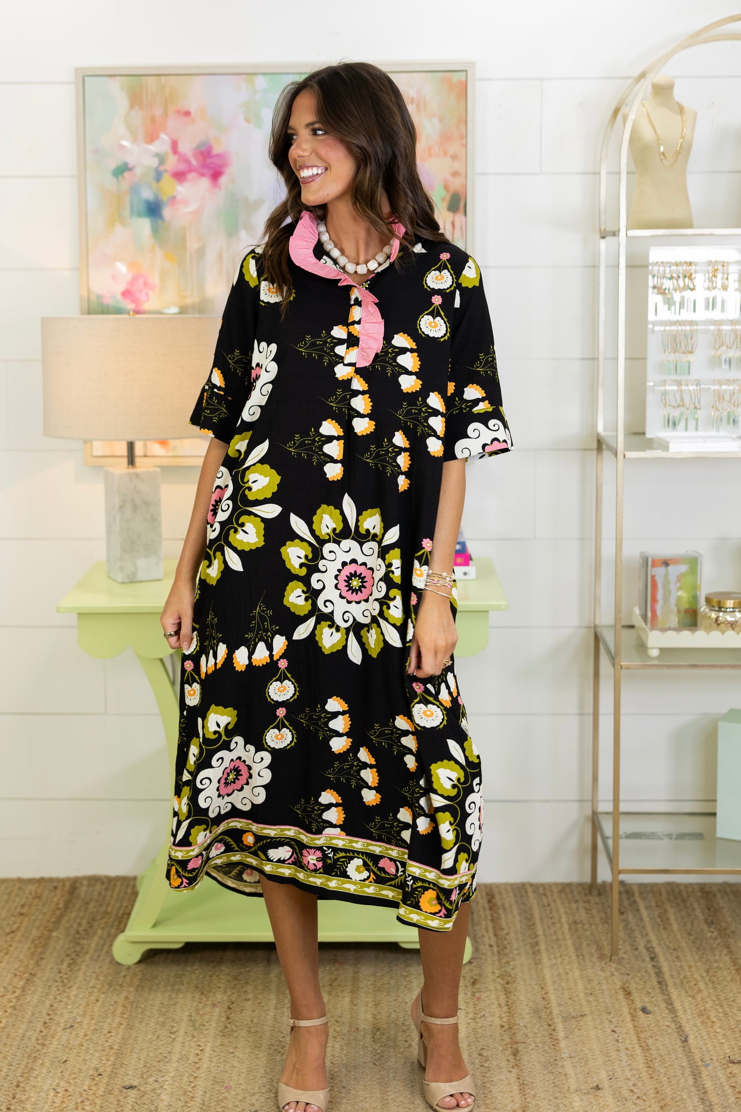The Rizzo Midi Dress-Midi Dress-Jodifl-The Village Shoppe, Women’s Fashion Boutique, Shop Online and In Store - Located in Muscle Shoals, AL.