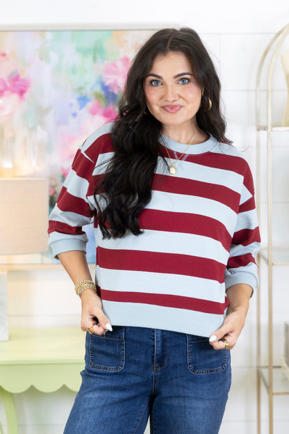 The Halftime Pullover-3/4 Sleeves-Jodifl-The Village Shoppe, Women’s Fashion Boutique, Shop Online and In Store - Located in Muscle Shoals, AL.